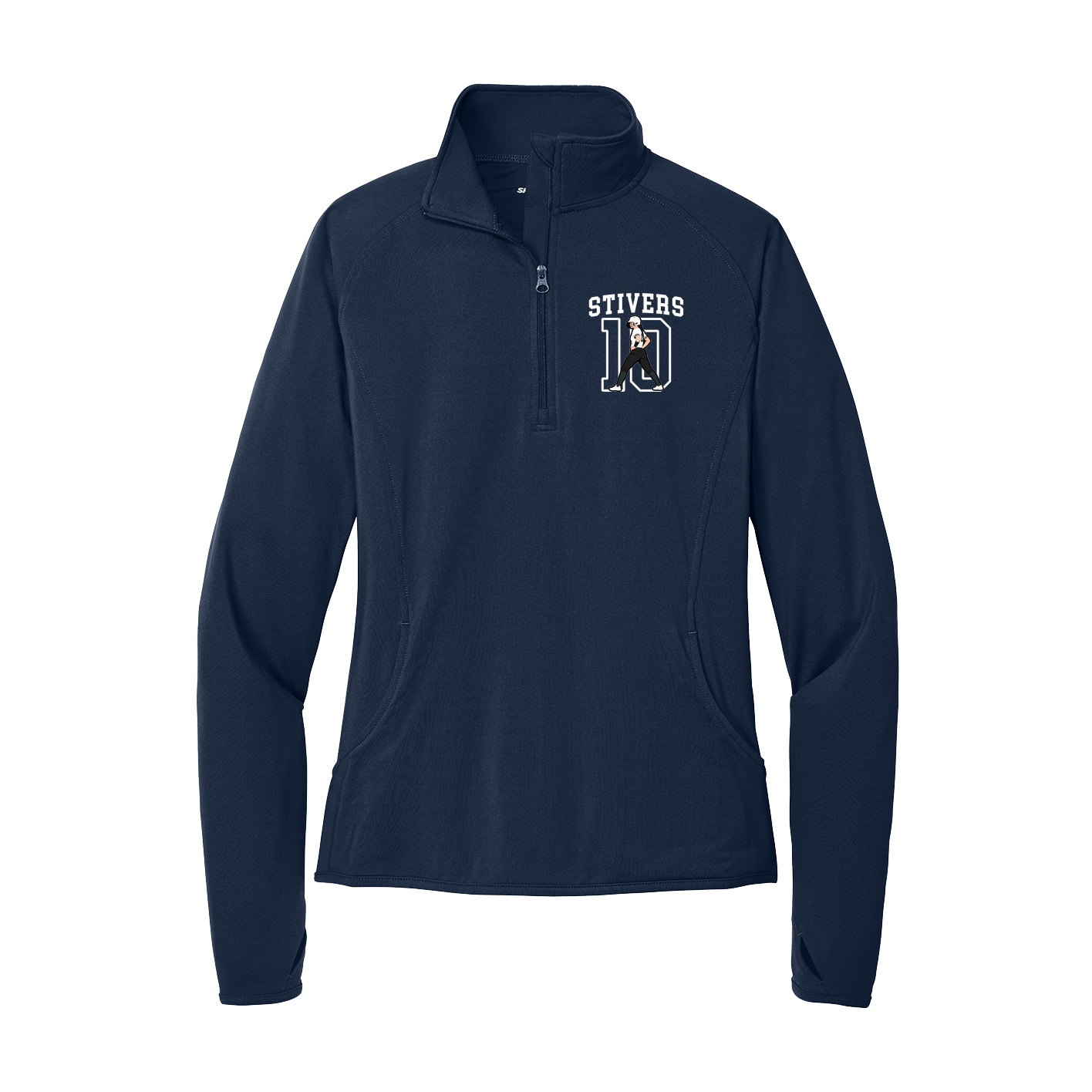 Women's Q-Zip Pullover — Shirsey in Navy