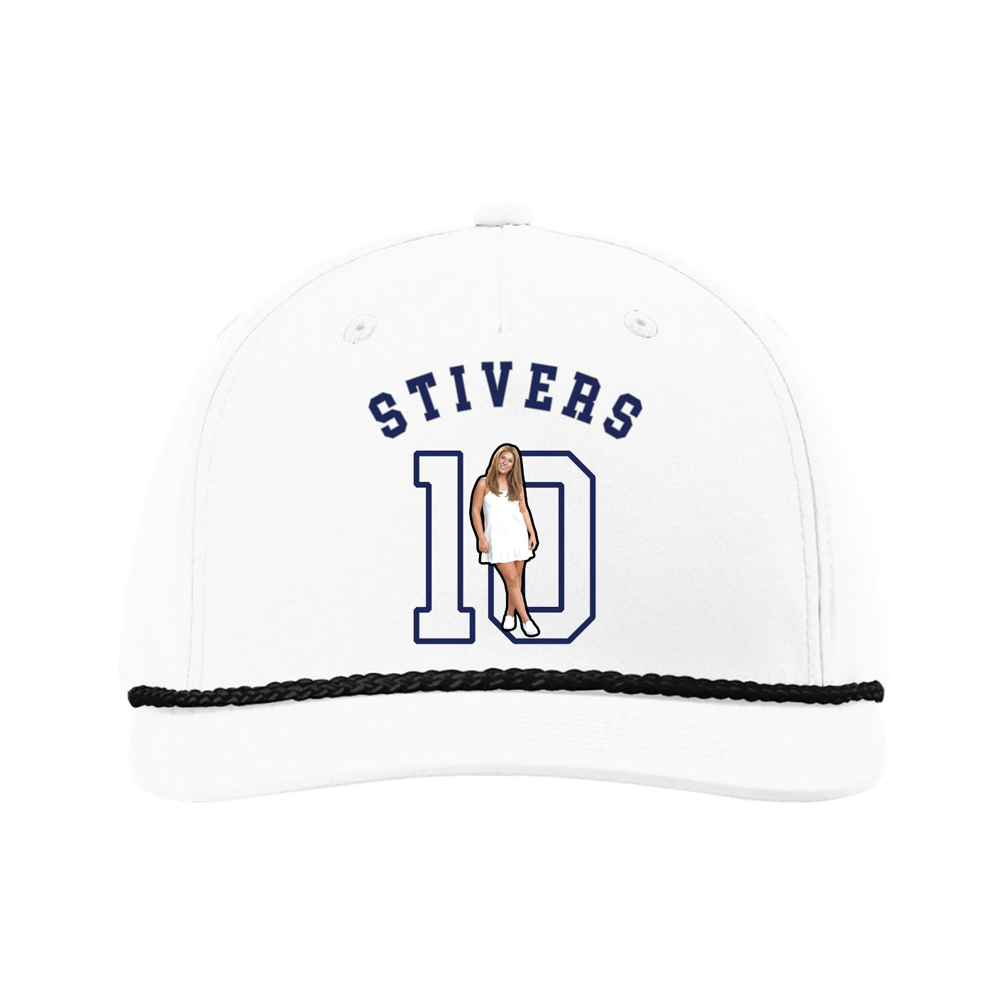 Five-Panel Classic Rope Cap — Shirsey Arch in White