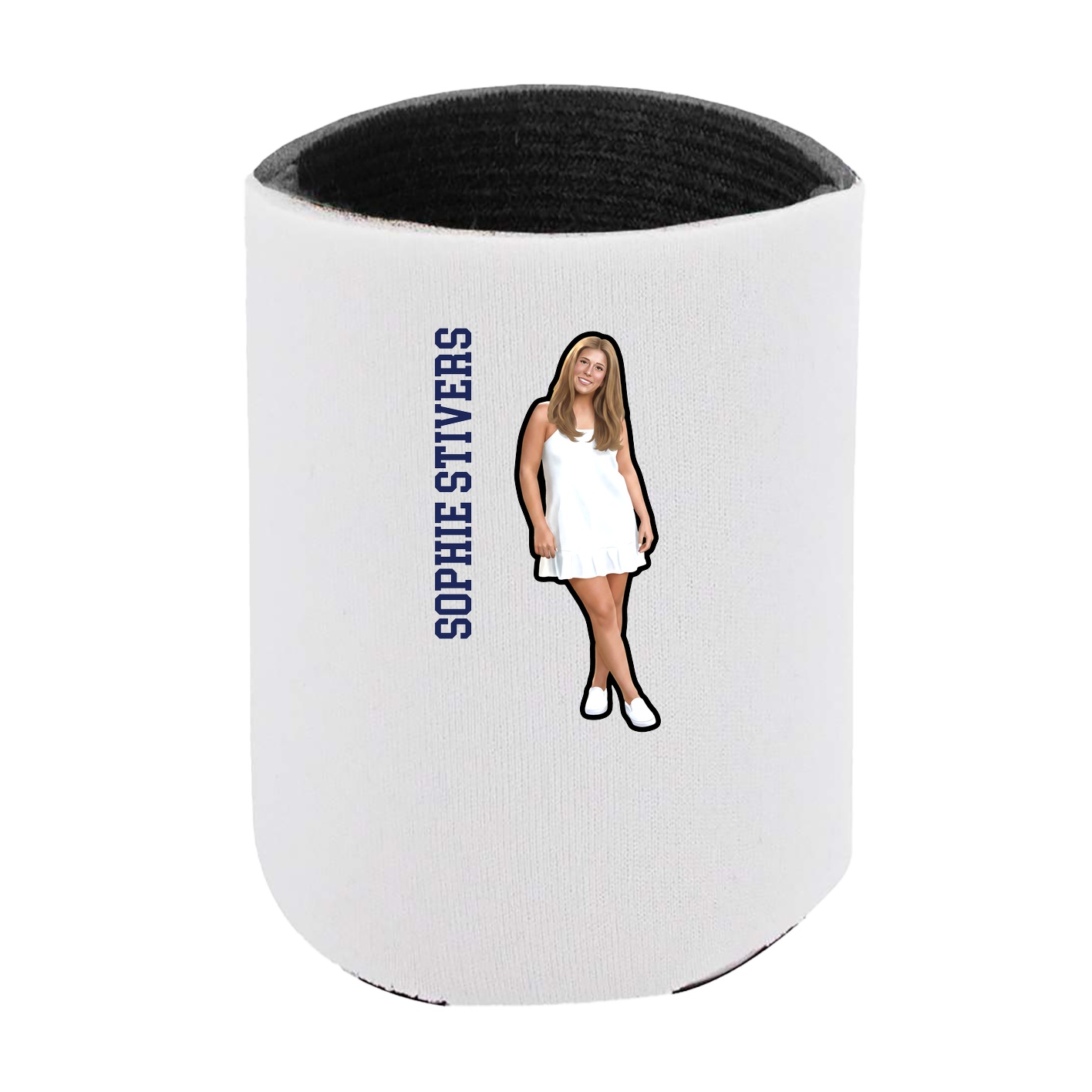 Can Holder — Name Vertical in White