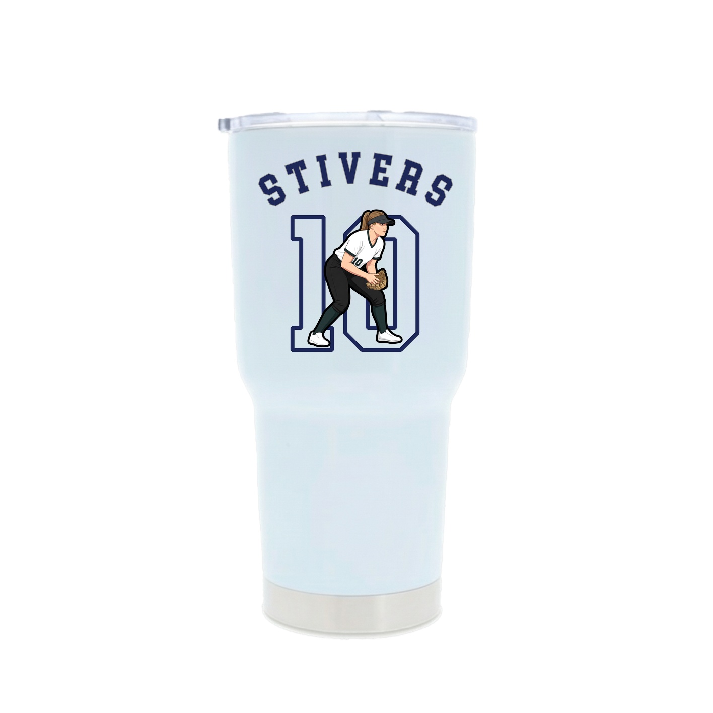 30oz Stainless Steel Tumbler — Shirsey Arch in White