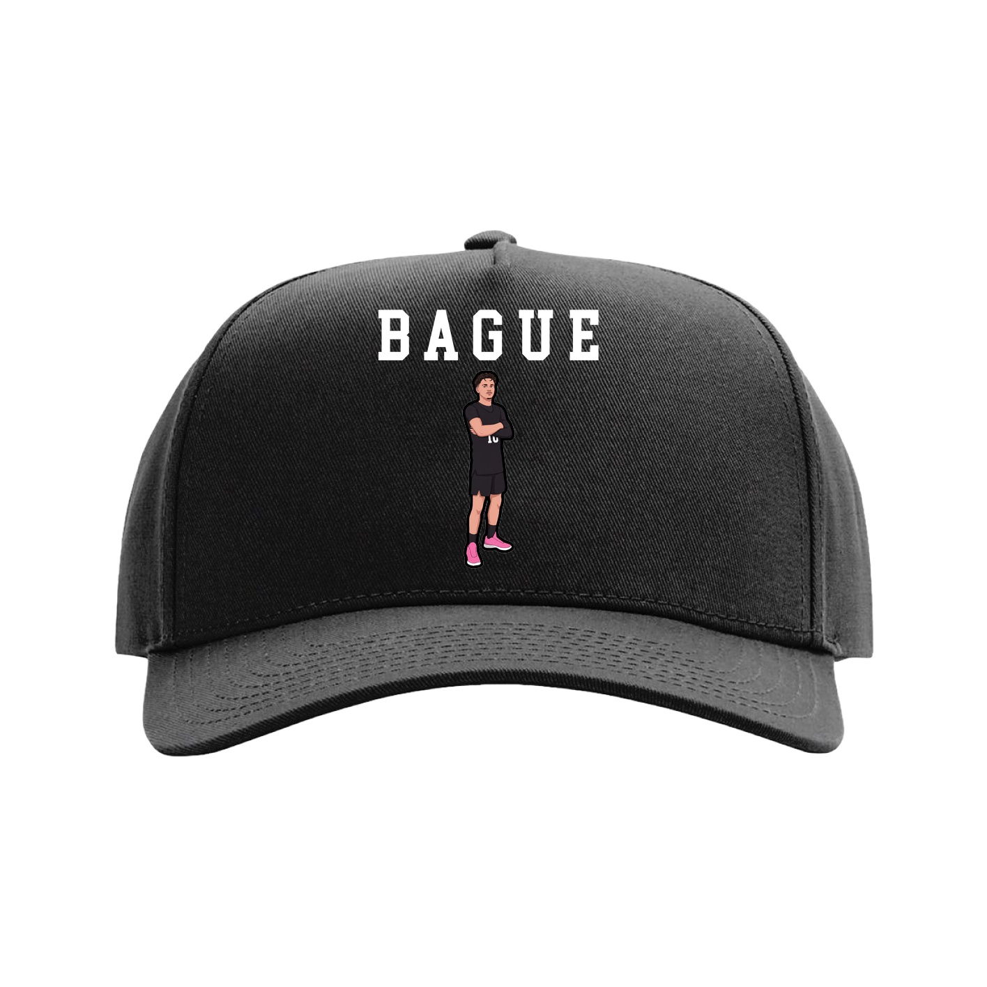 Full Fabric Five-Panel Champ Cap — Shirsey in Black