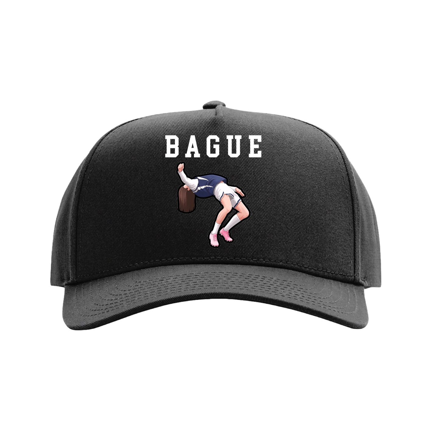 Full Fabric Five-Panel Champ Cap — Shirsey in Black