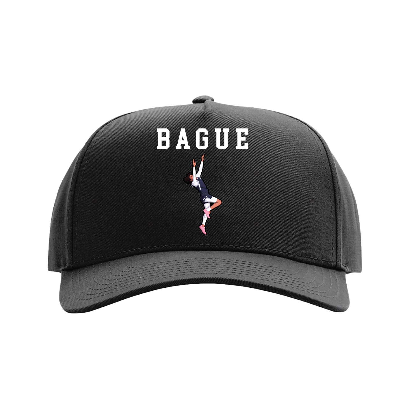 Full Fabric Five-Panel Champ Cap — Shirsey in Black