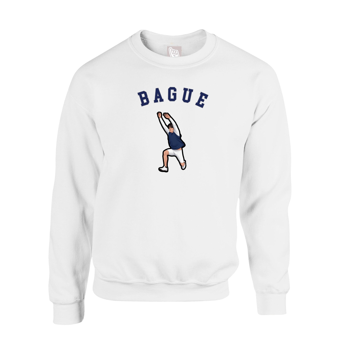 Fleece Crew — Shirsey Arch in White