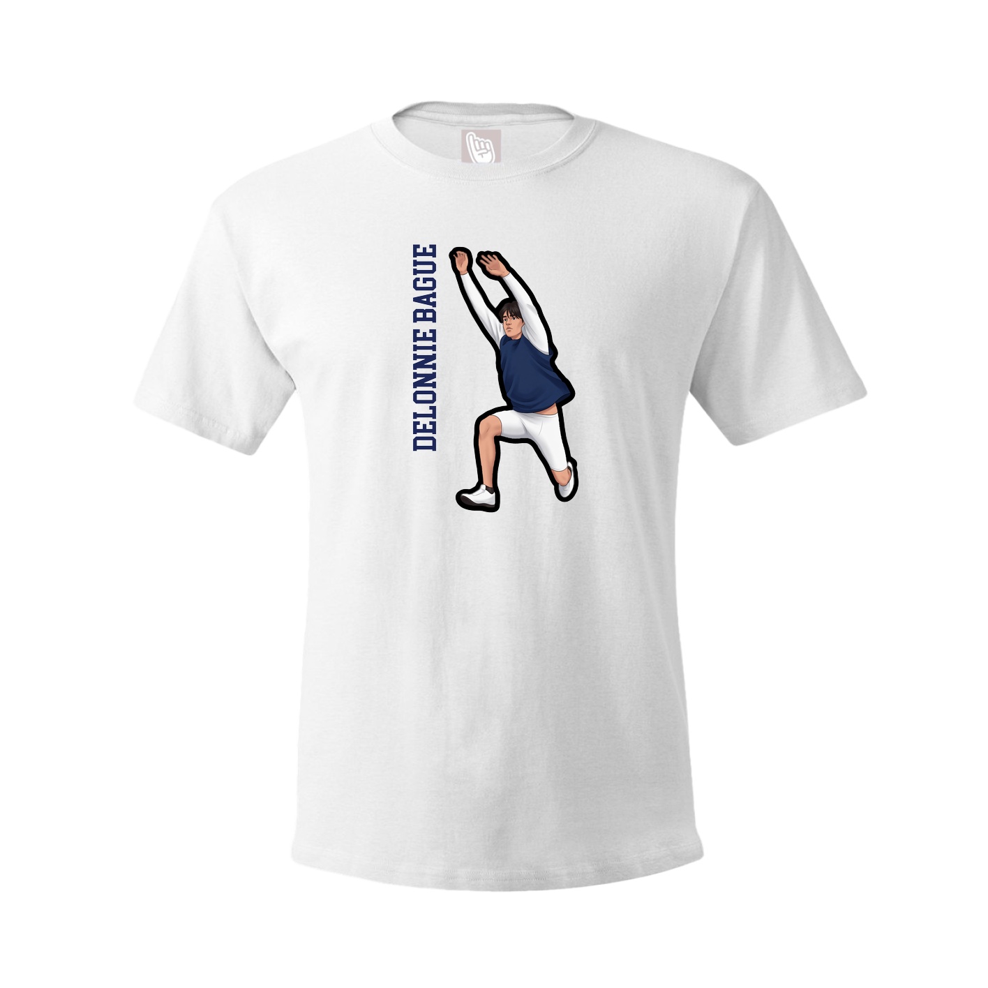 Tee — Name Vertical in White