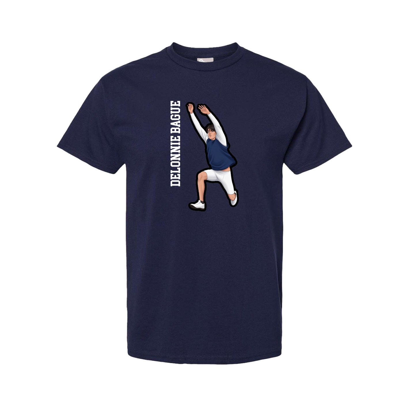 Youth Tee — Name Vertical in Navy