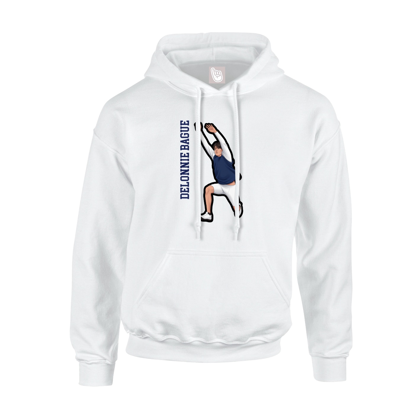 Hoodie — Name Vertical in White