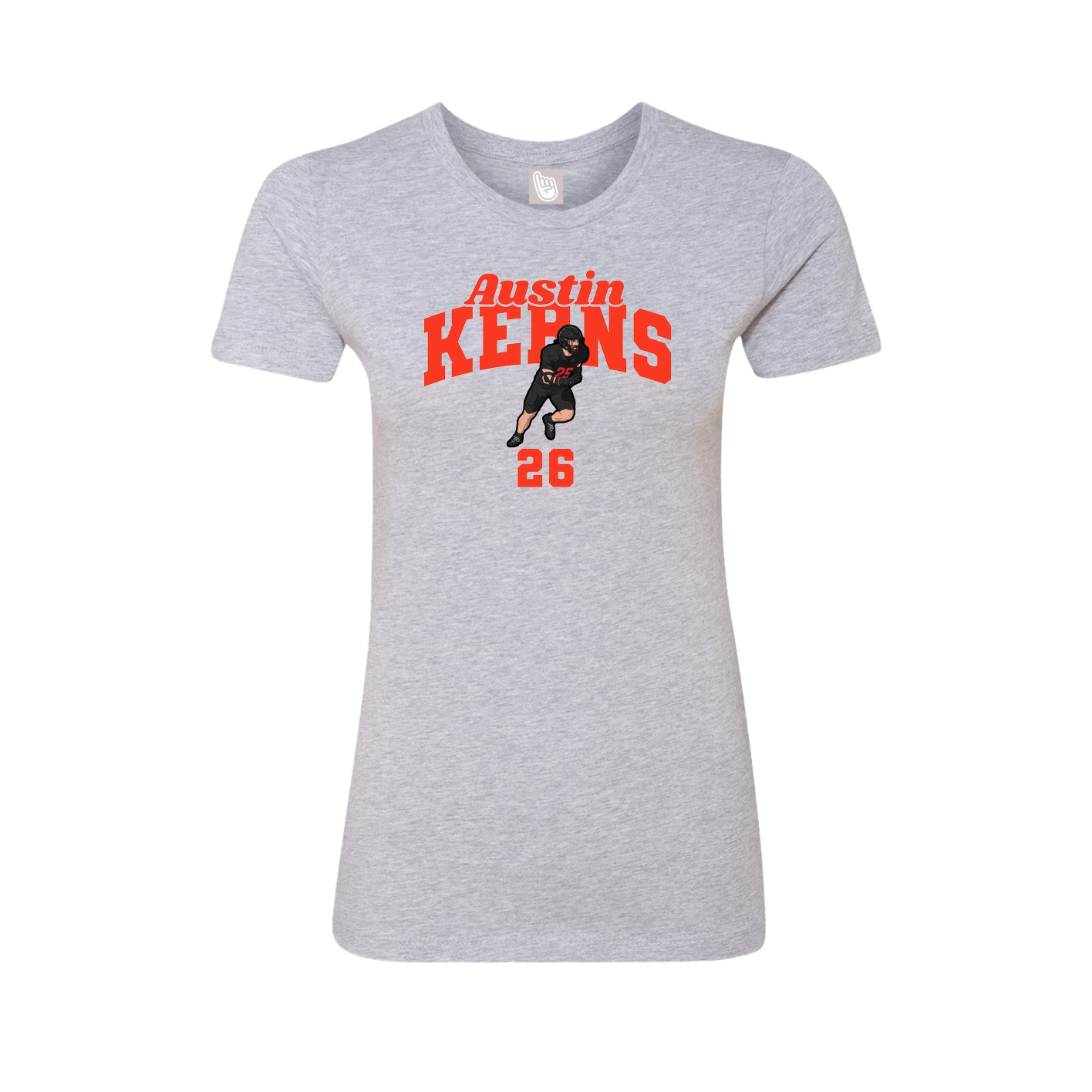 Fitted Women's Tee — Signature Arch in Grey