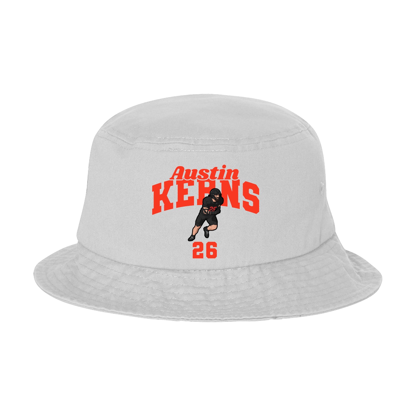 Bucket Cap — Signature Arch in White