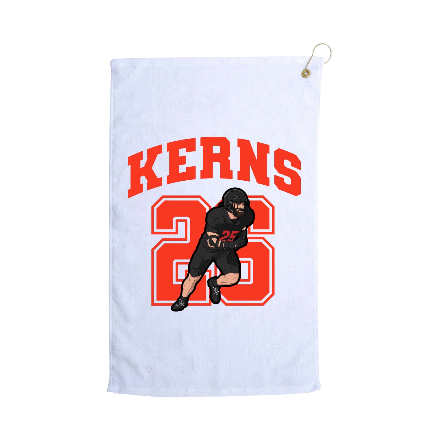 Golf Towel — Number in White