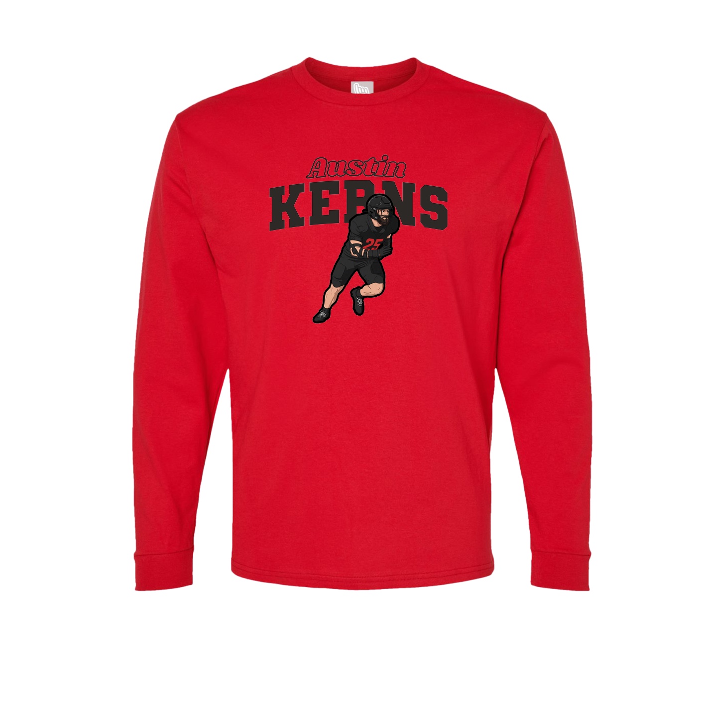 Long Sleeve Tee — Name Arch in Red
