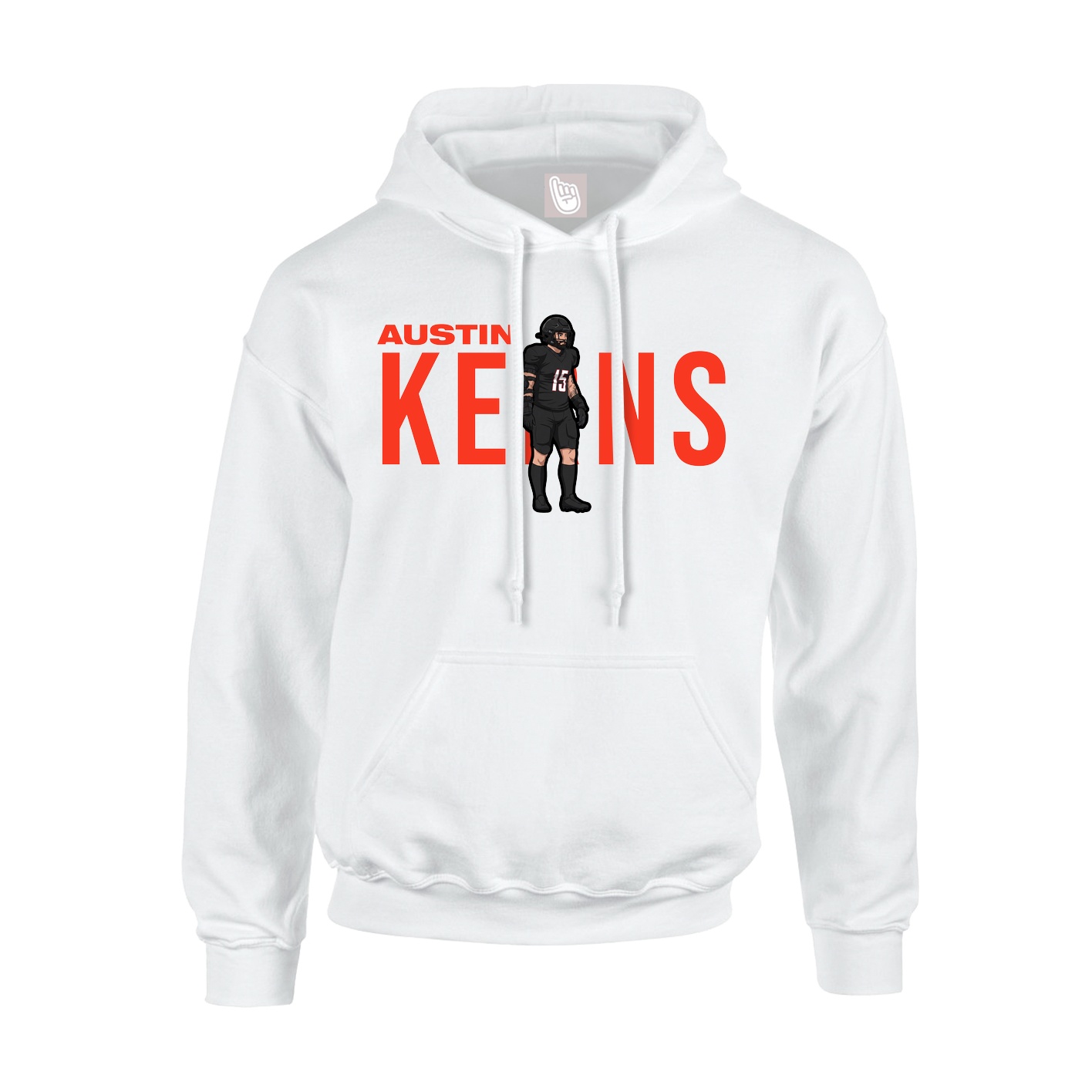 Youth Hoodie — Player Name in White