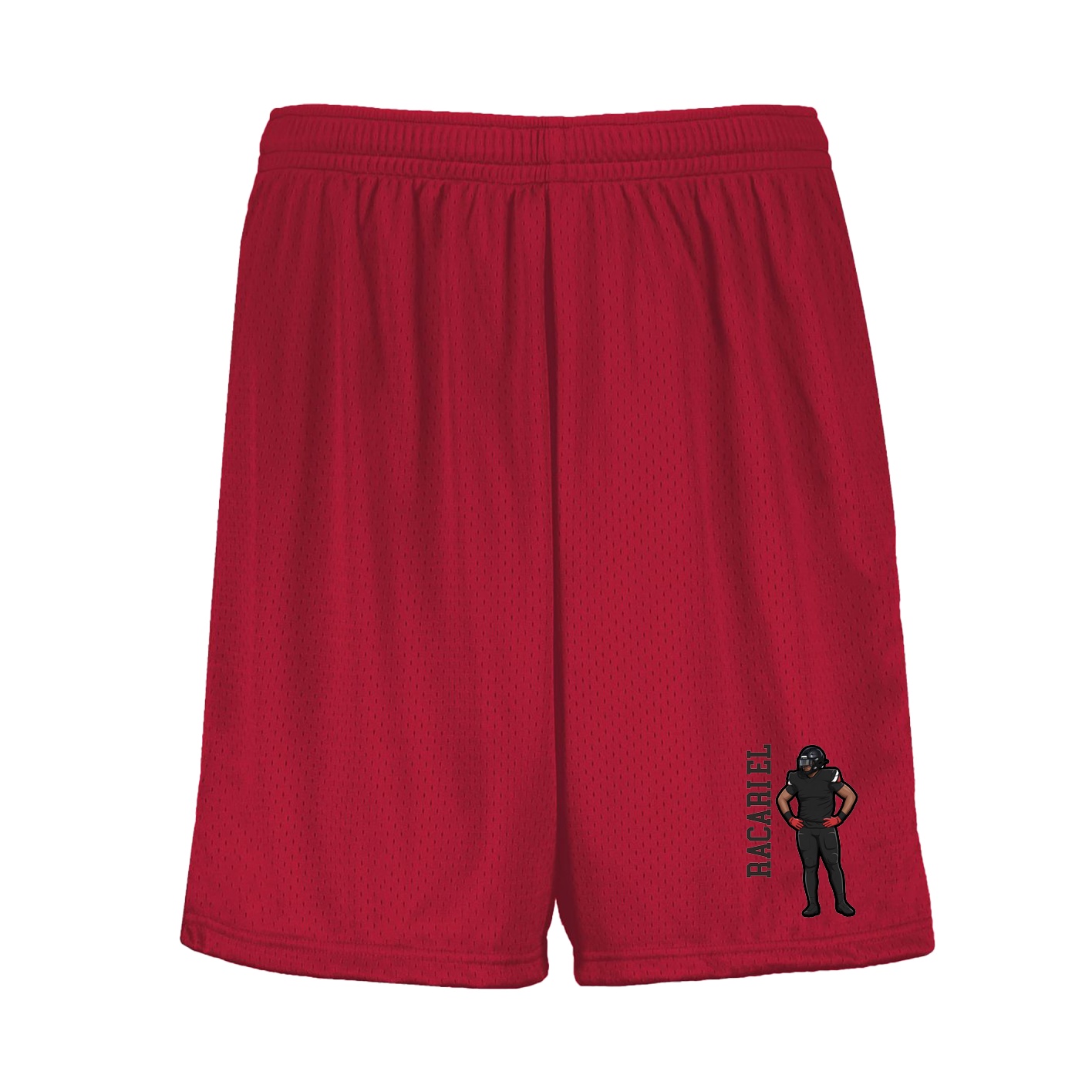 Shorts — Name Vertical in Red
