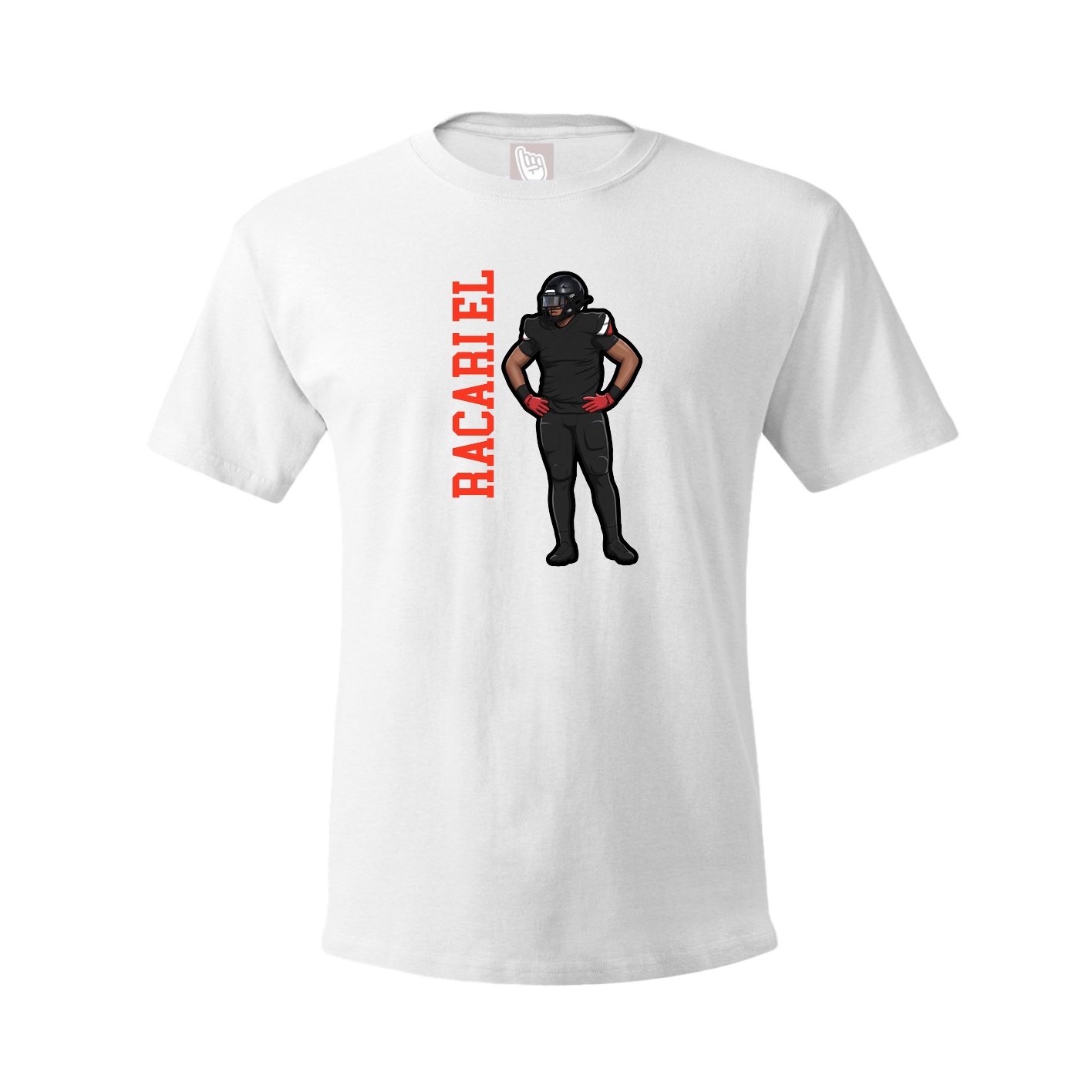 Tee — Name Vertical in White