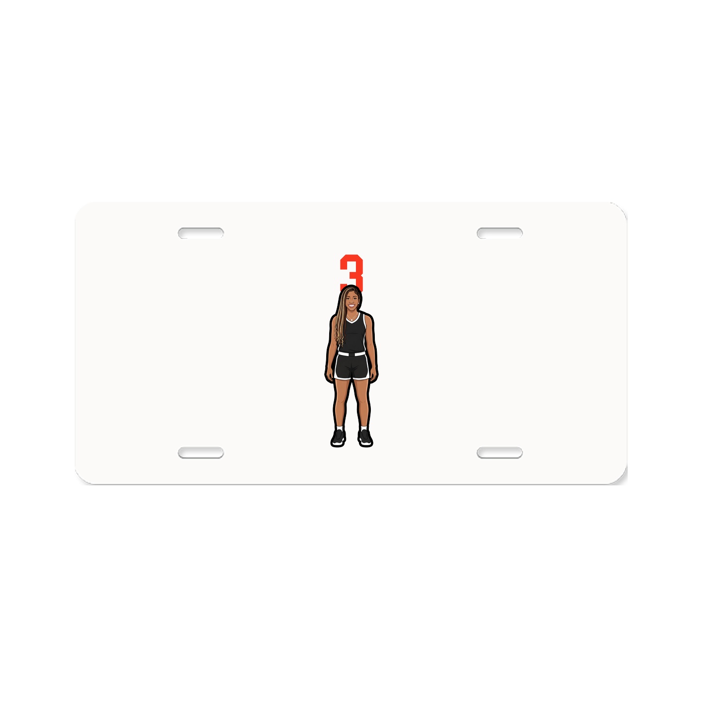 License Plate — Number Top in Classic