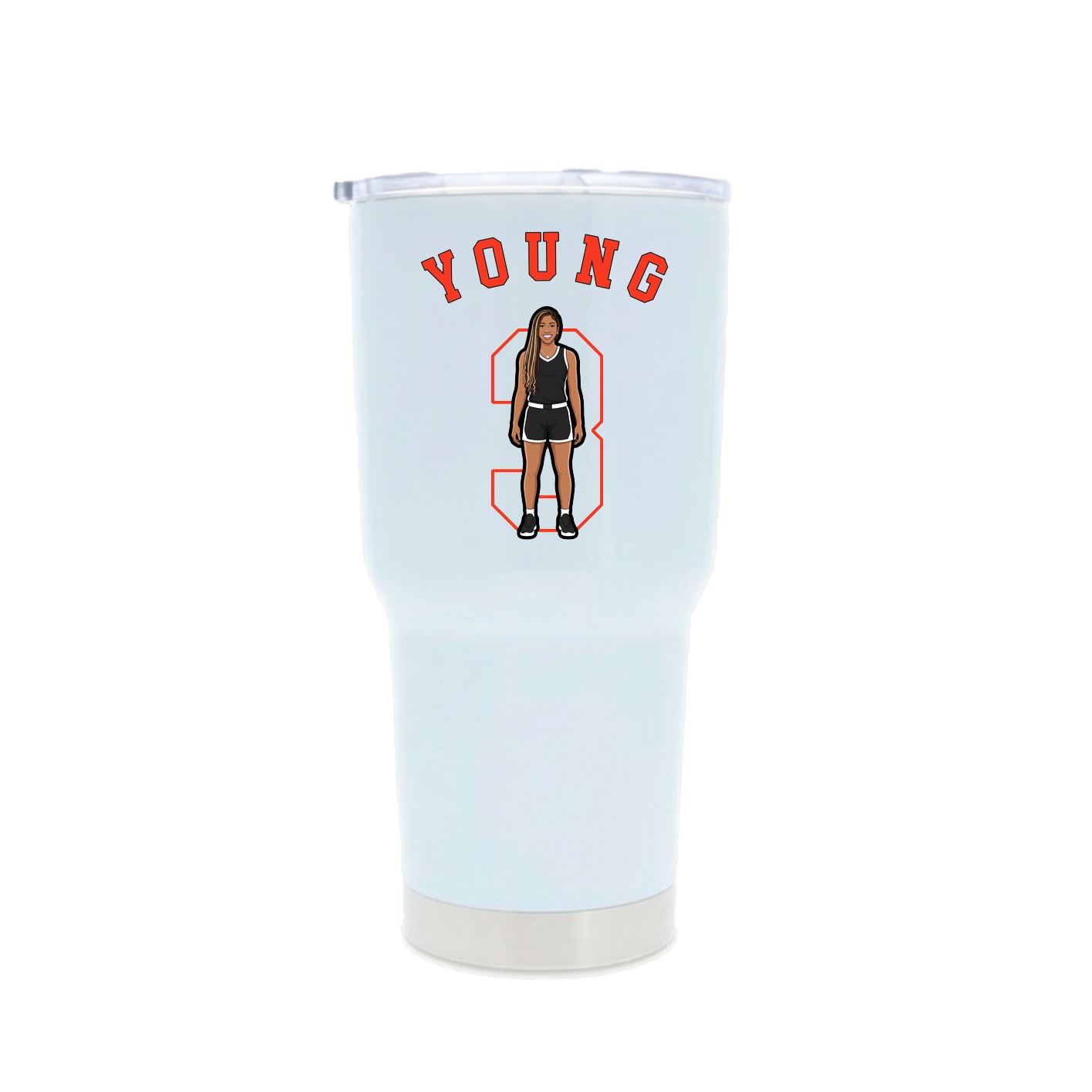 30oz Stainless Steel Tumbler — Shirsey Arch in White