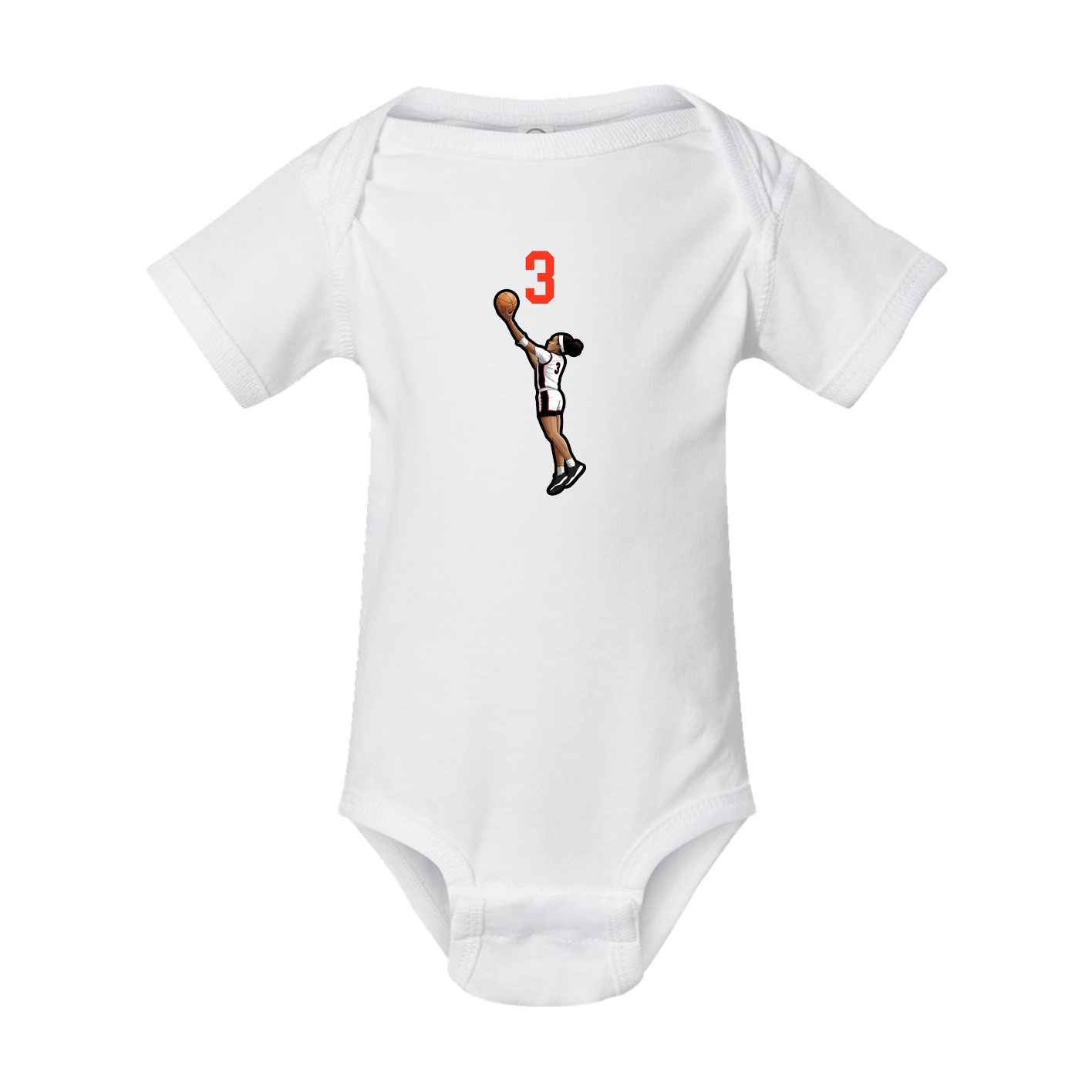 Baby Onesie — Number Top in White