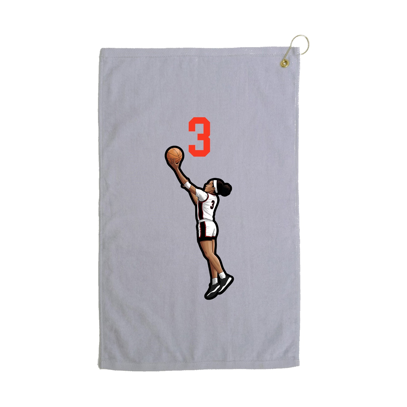 Golf Towel — Number Top in Grey