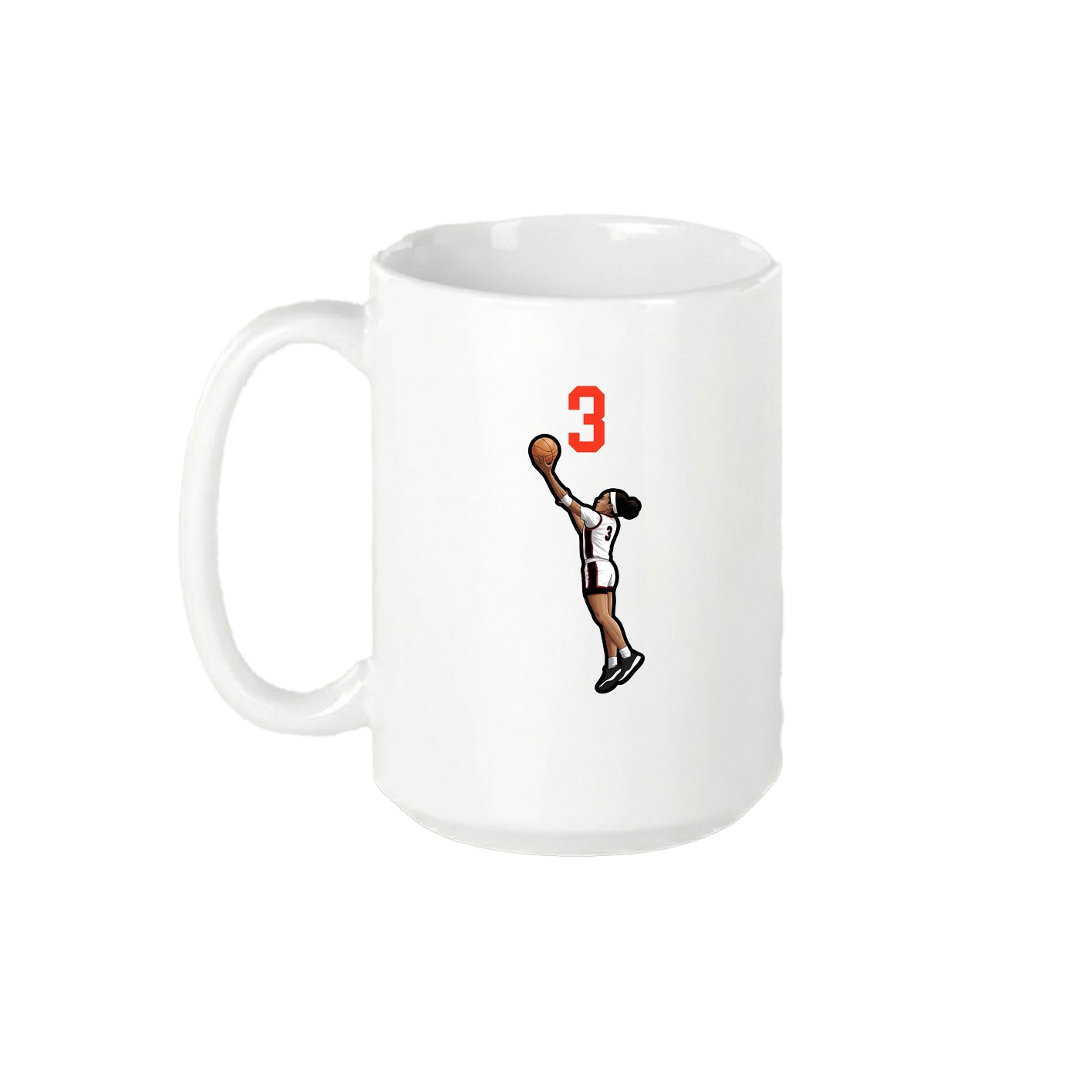 15oz Coffee Mug — Number Top in White