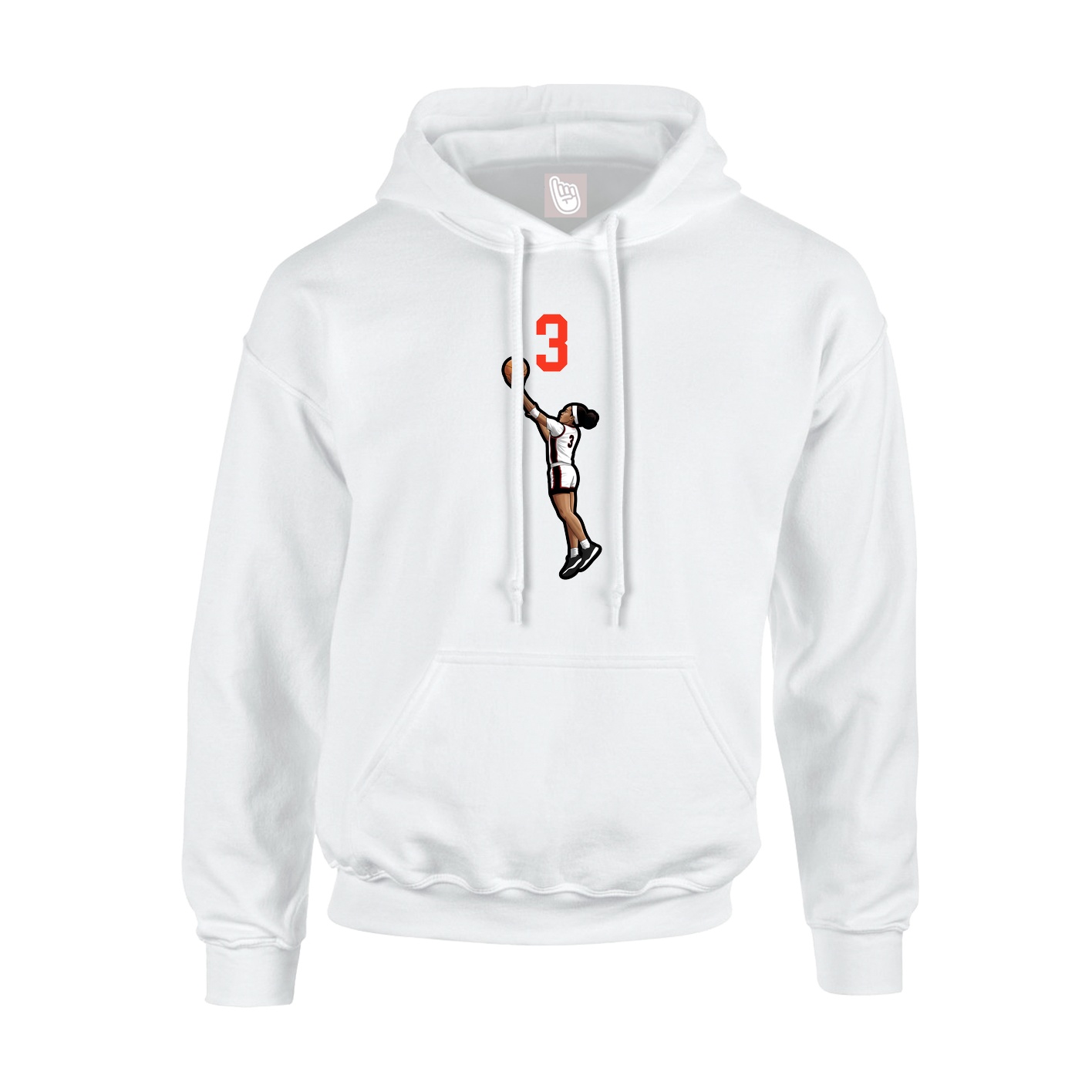 Hoodie — Number Top in White
