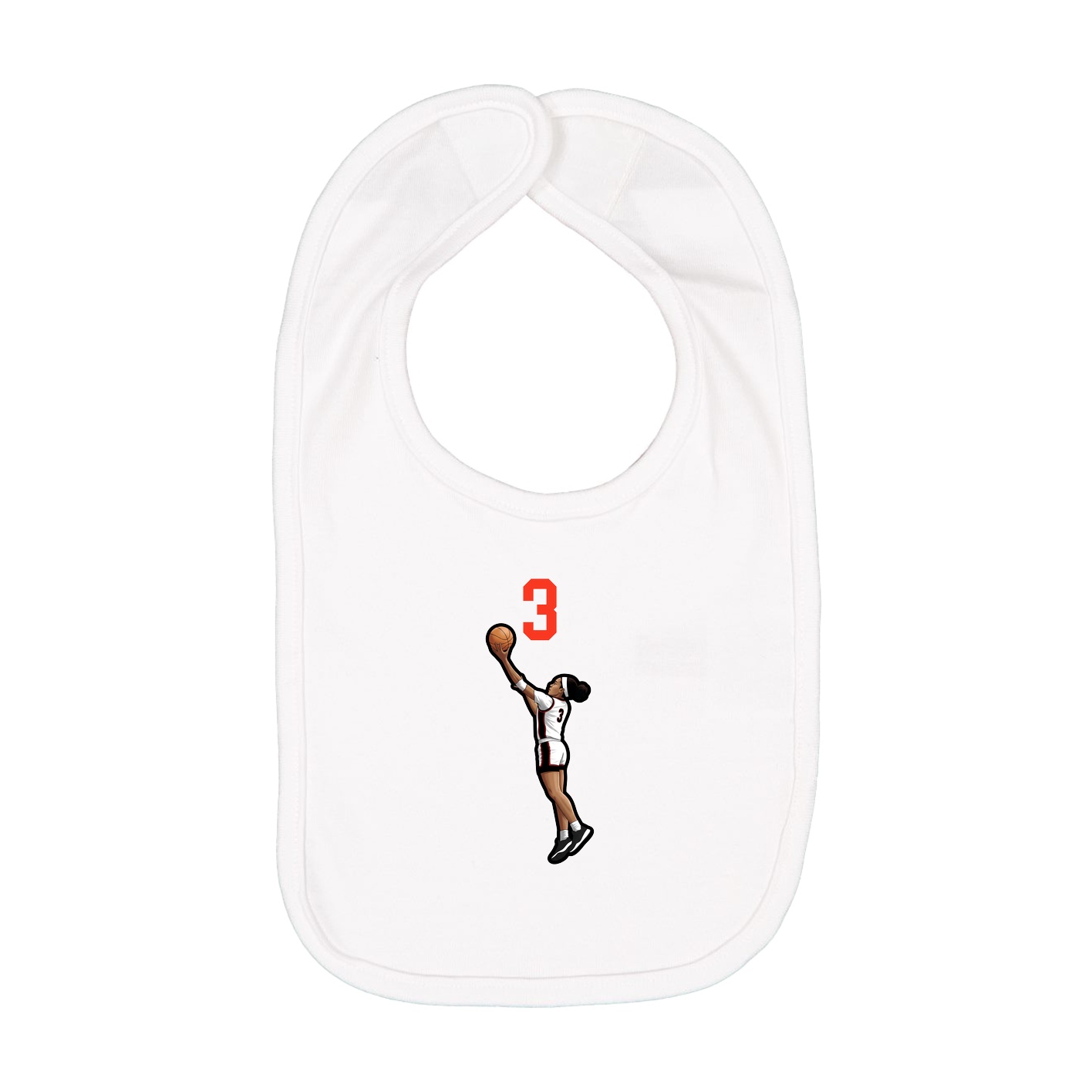 Infant Bib — Number Top in White