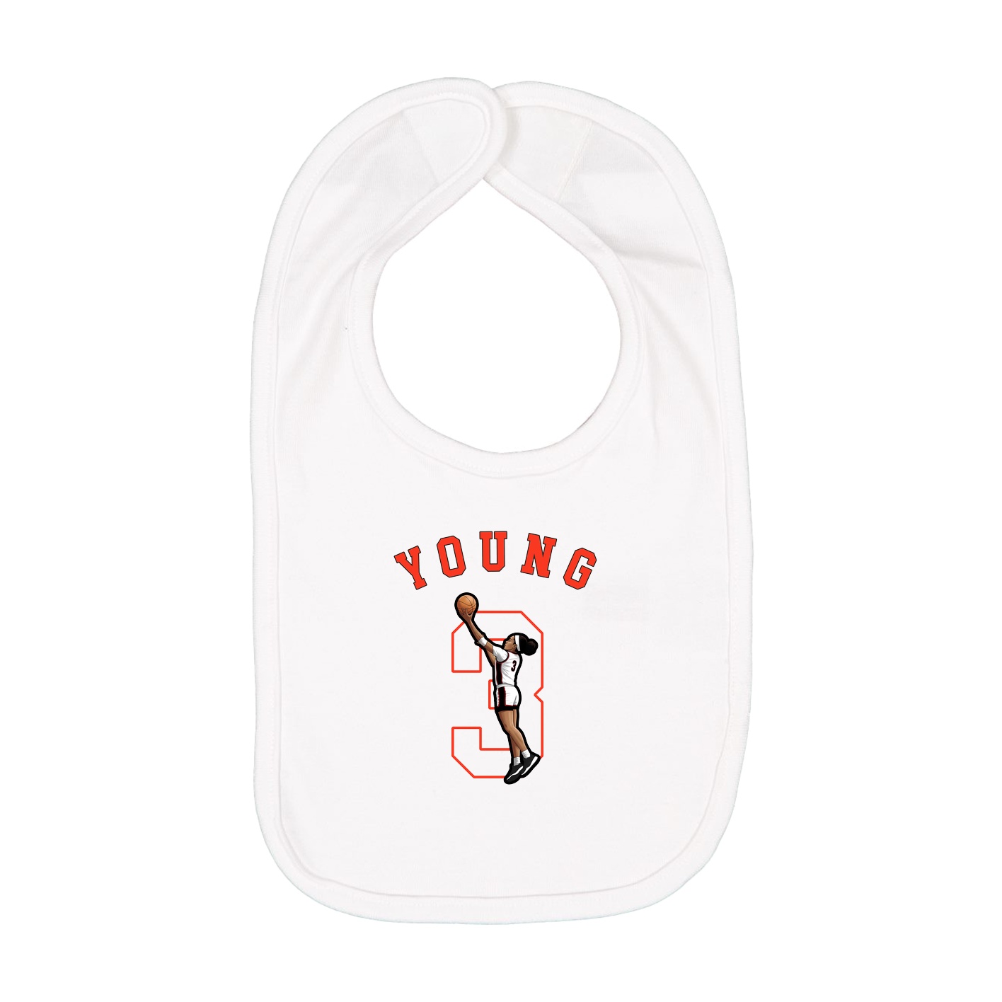 Infant Bib — Shirsey Arch in White
