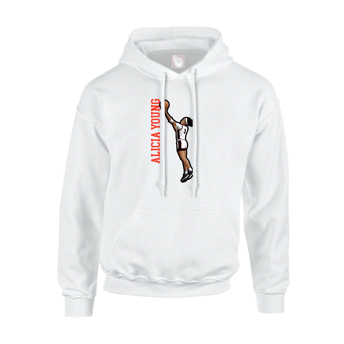 Hoodie — Name Vertical in White