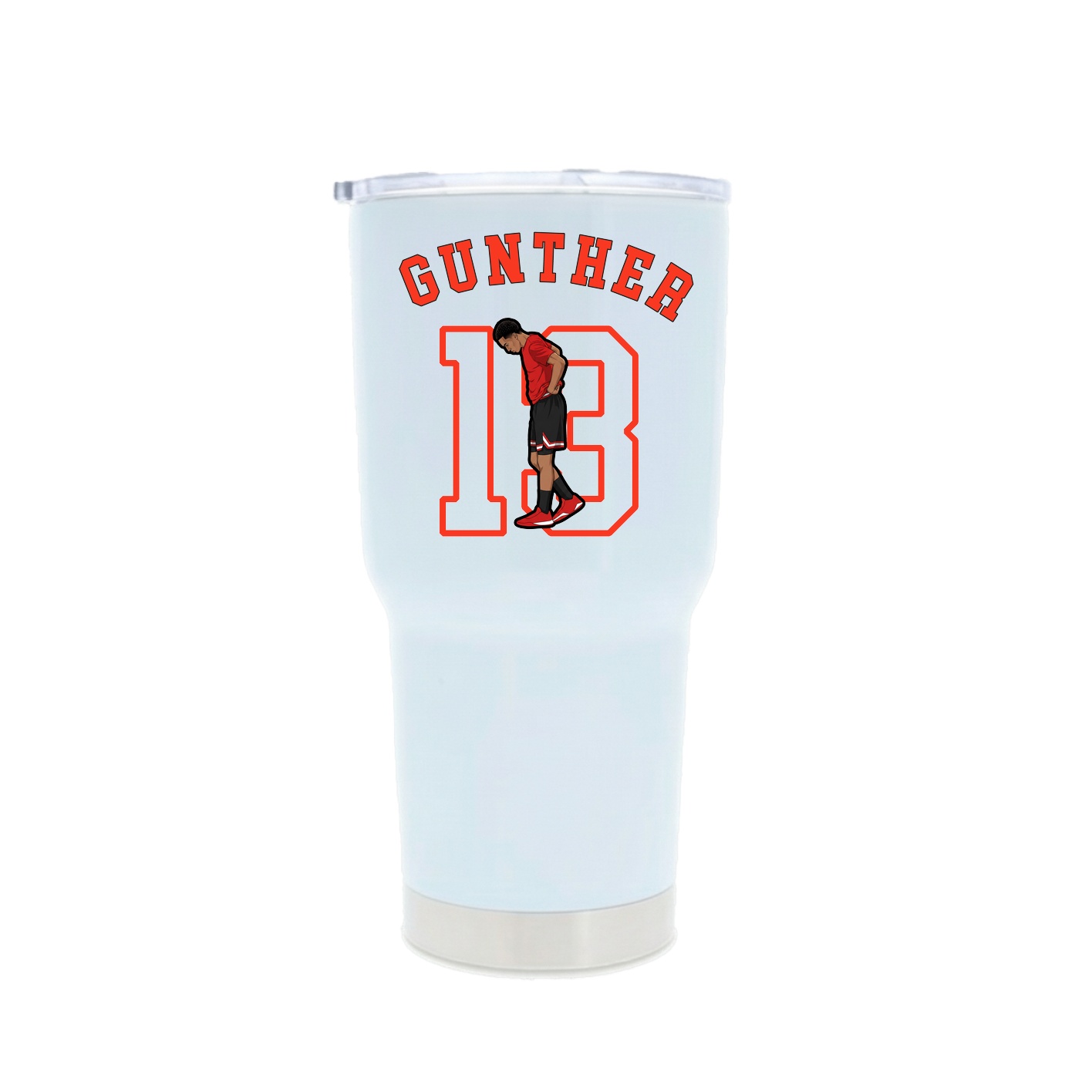 30oz Stainless Steel Tumbler — Shirsey Arch in White