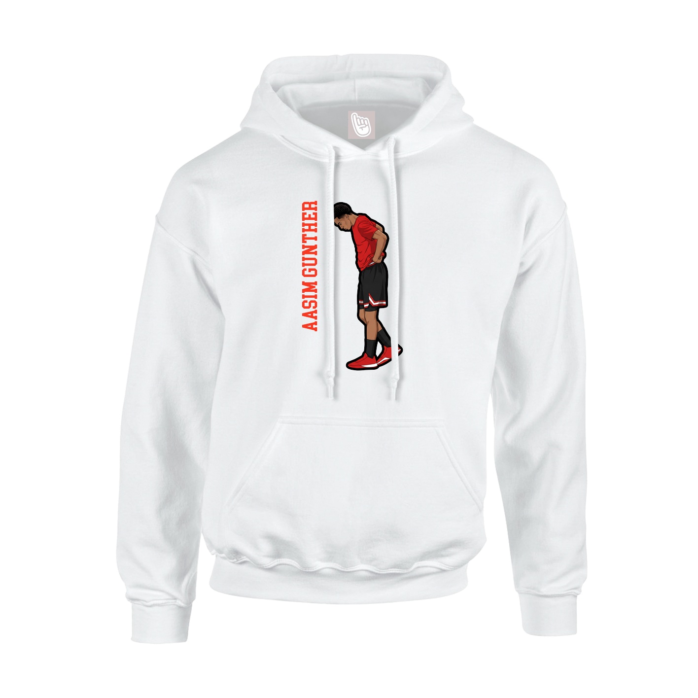 Hoodie — Name Vertical in White