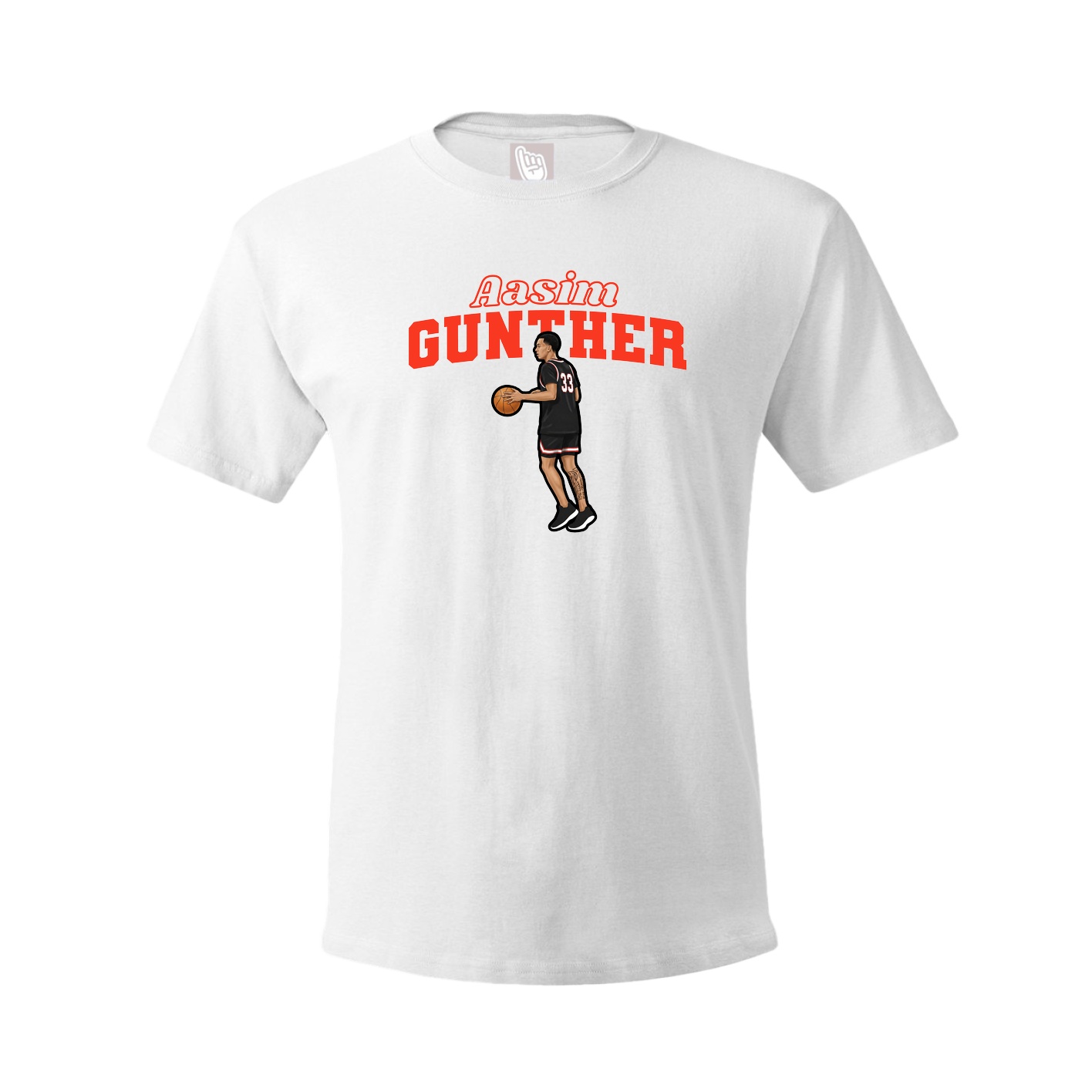 Youth Tee — Name Arch in White