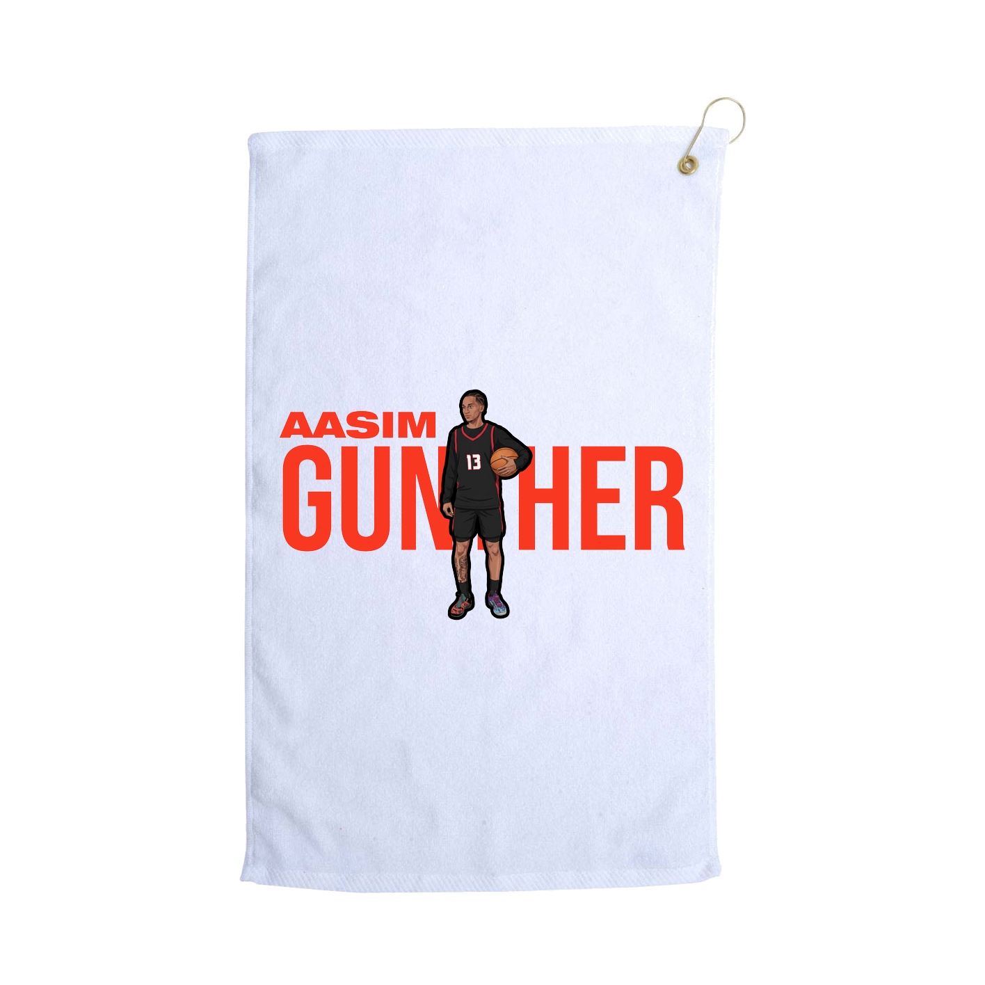 Golf Towel — Player Name in White