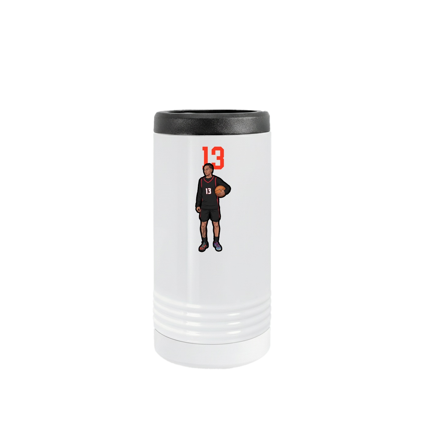 Slim Beverage Holder — Number Top in White