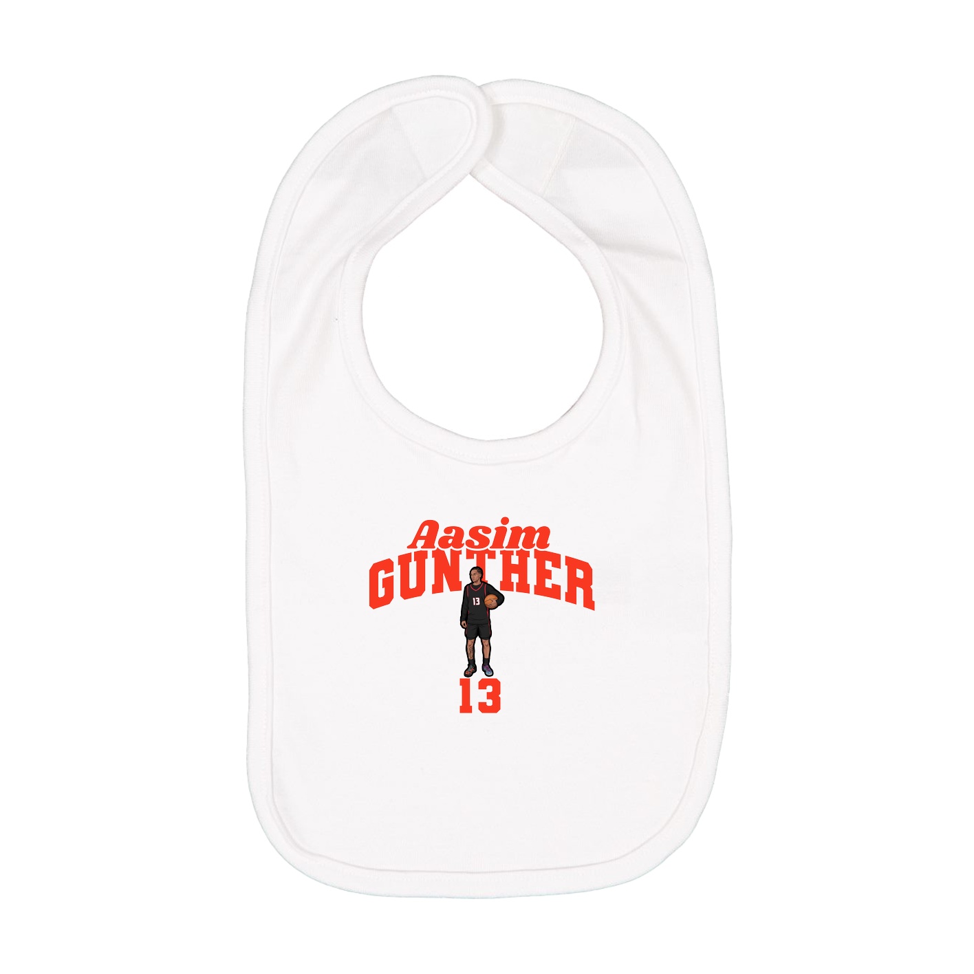 Infant Bib — Signature Arch in White