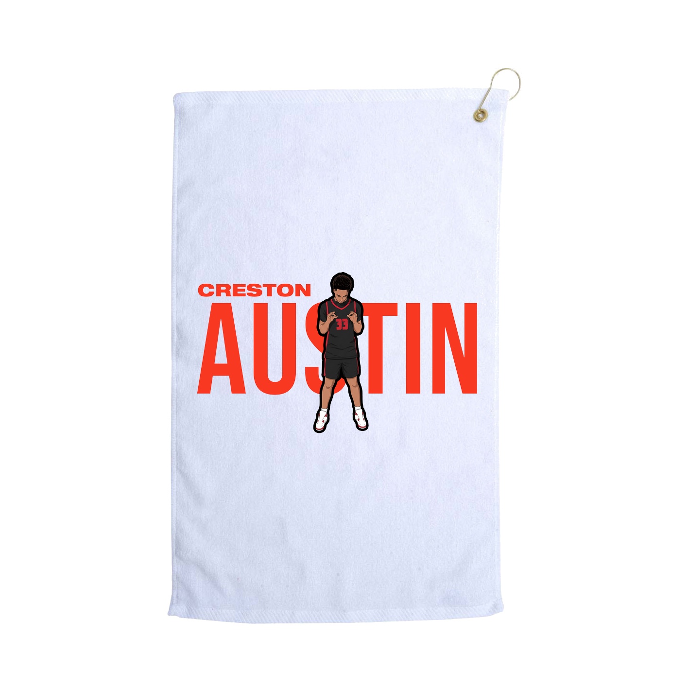 Golf Towel — Player Name in White
