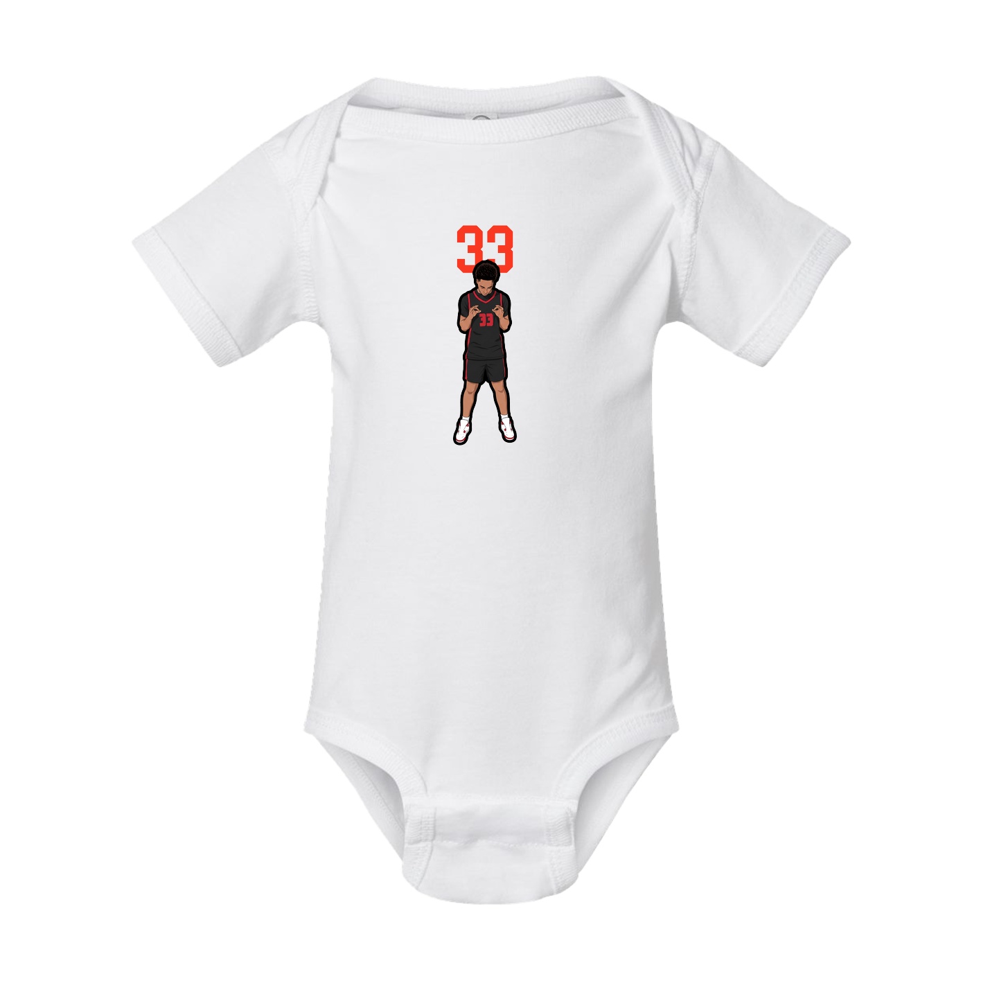 Baby Onesie — Number Top in White
