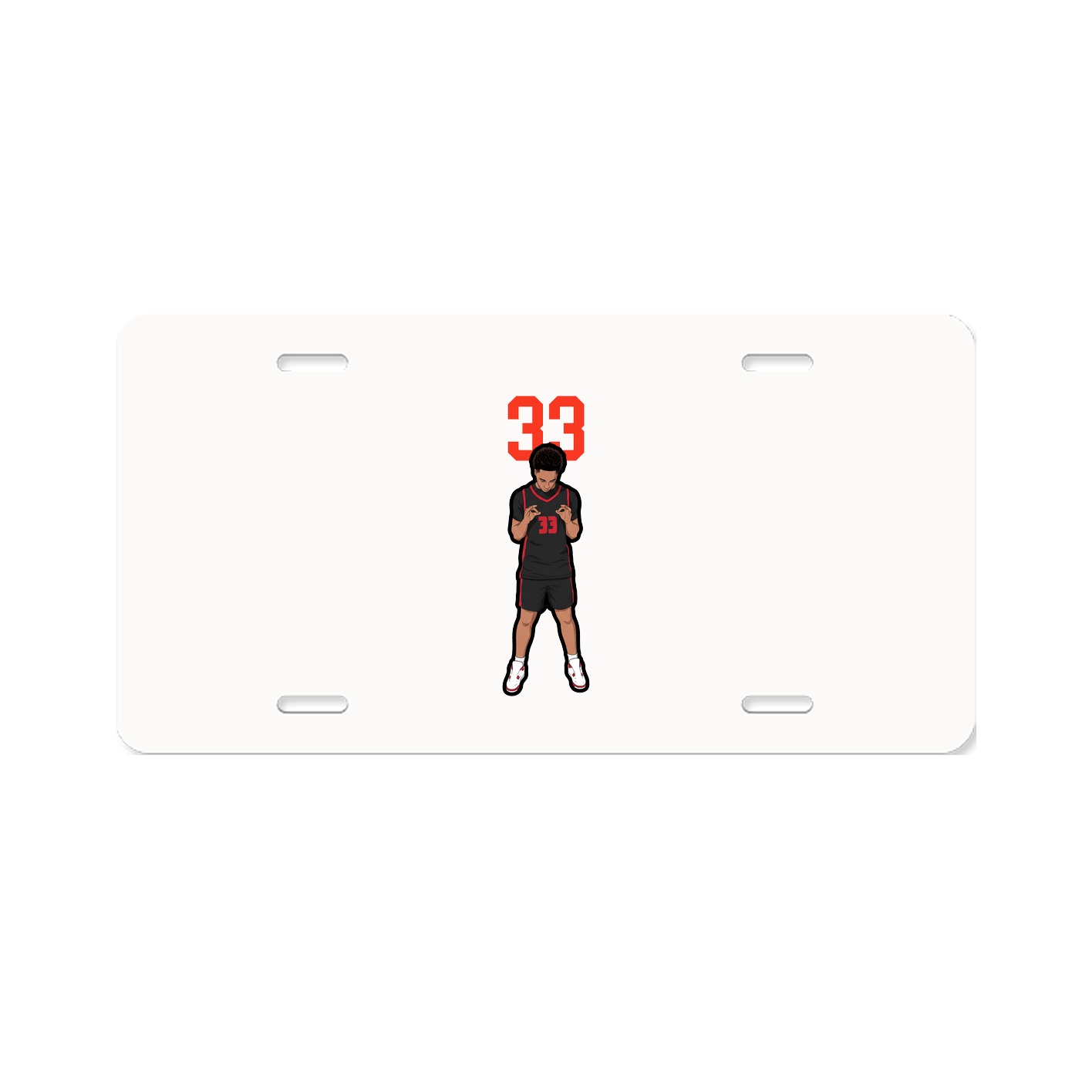 License Plate — Number Top in Classic