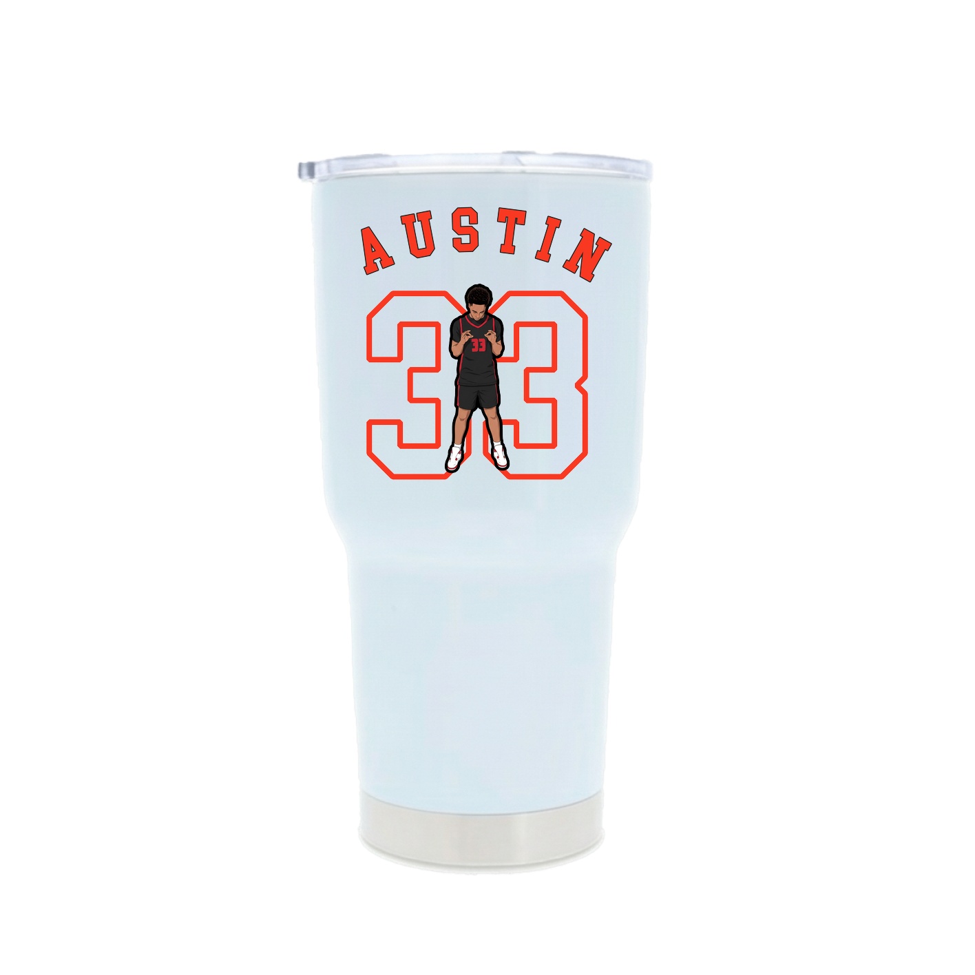 30oz Stainless Steel Tumbler — Shirsey Arch in White