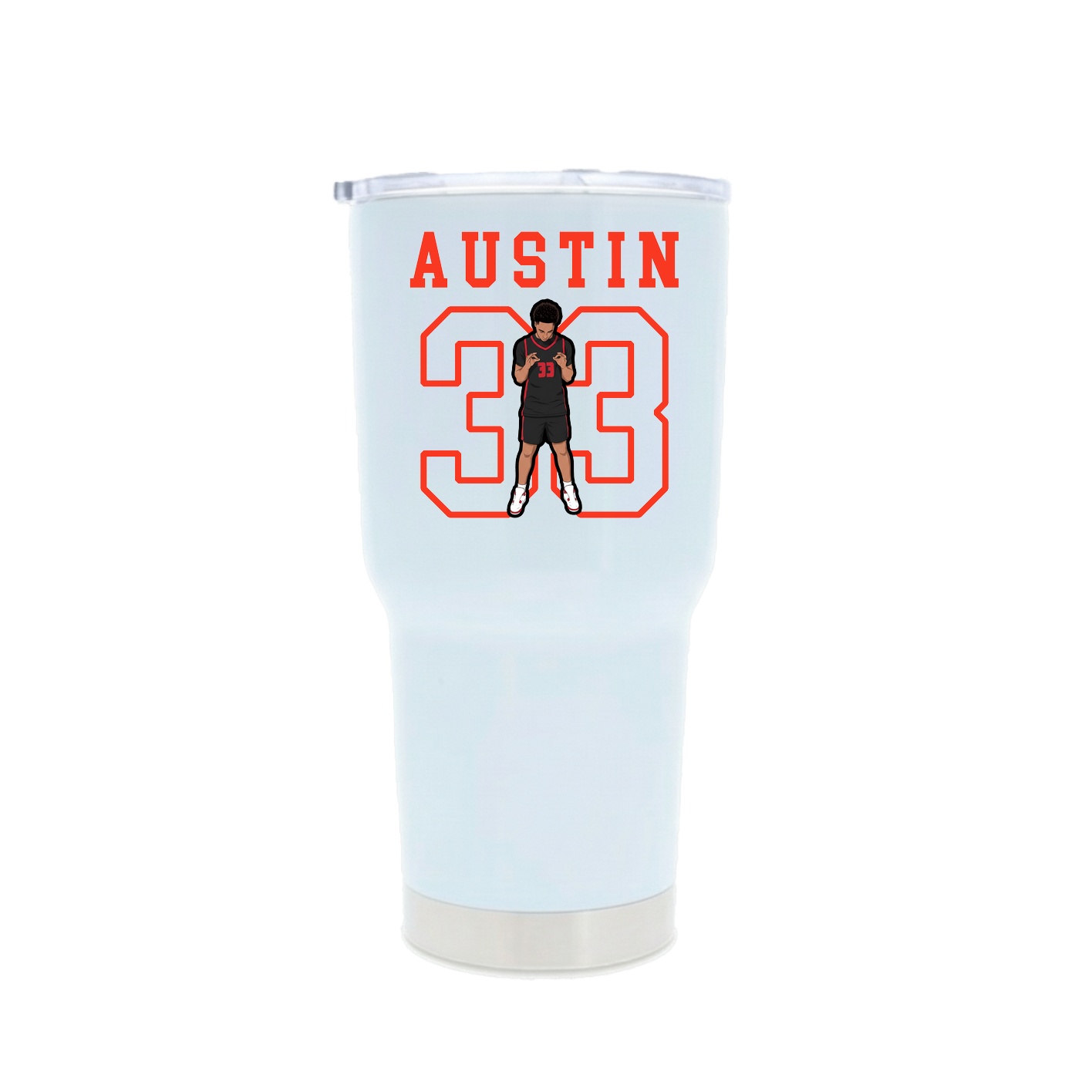 30oz Stainless Steel Tumbler — Shirsey in White