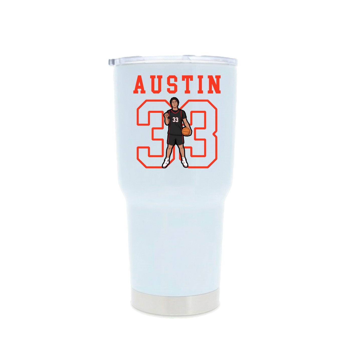 30oz Stainless Steel Tumbler — Shirsey in White