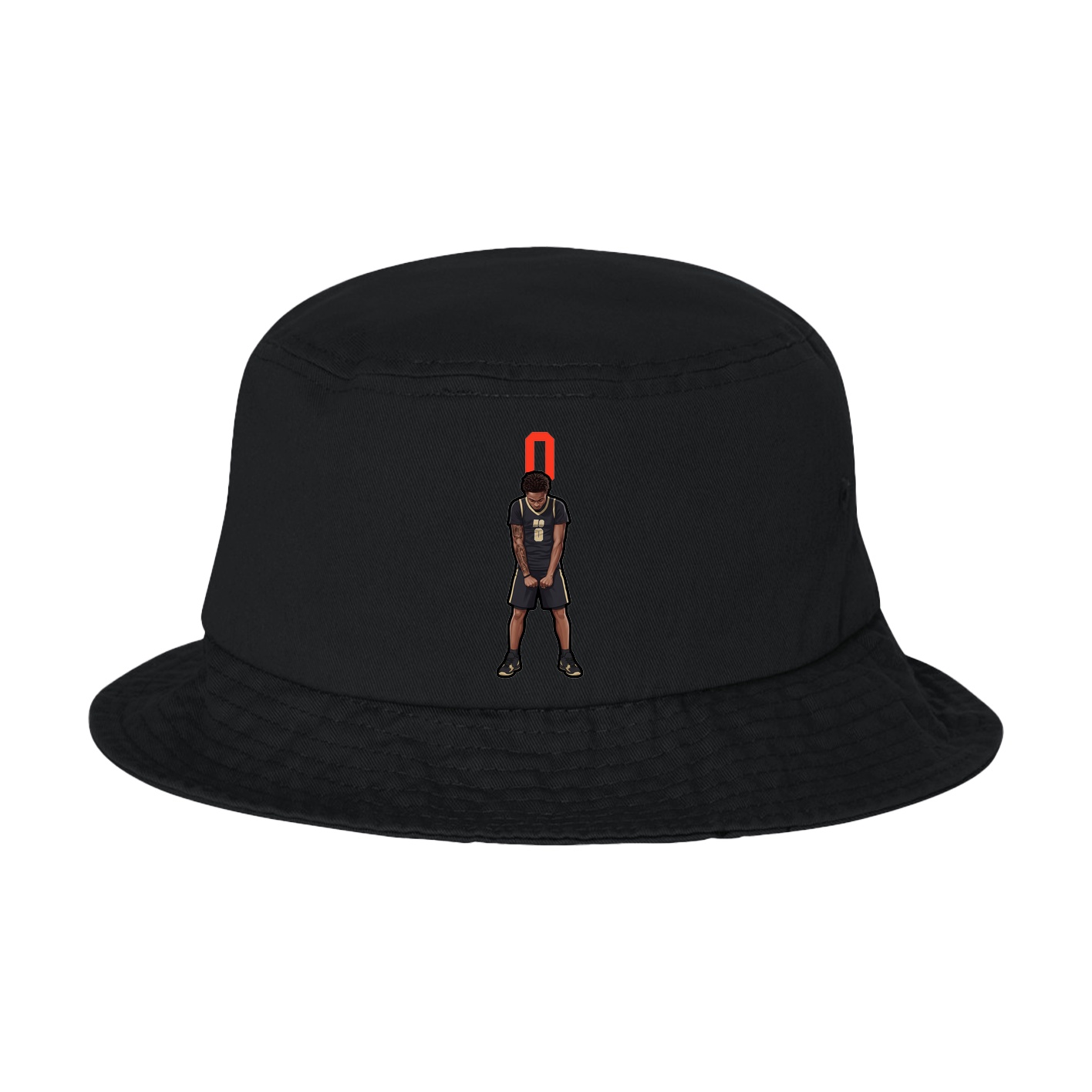 Bucket Cap — Number Top in Black