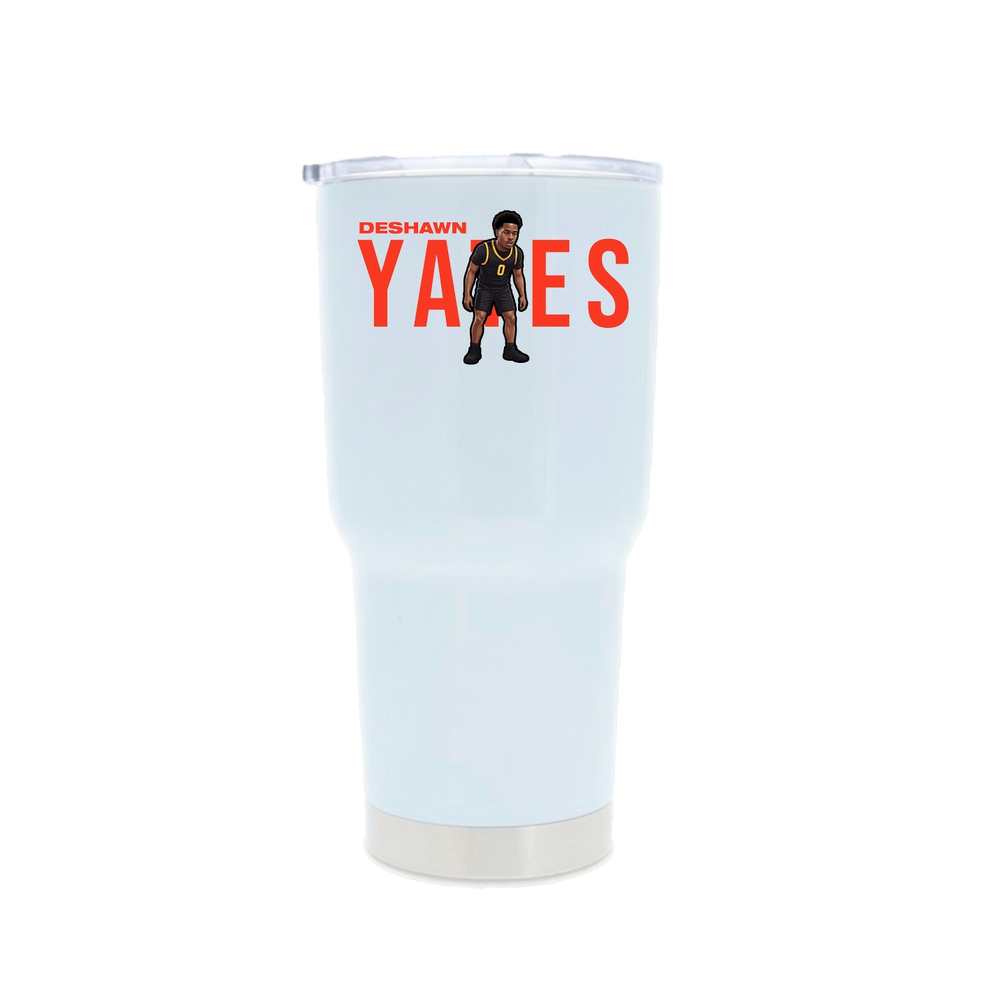 30oz Stainless Steel Tumbler — Player Name in White