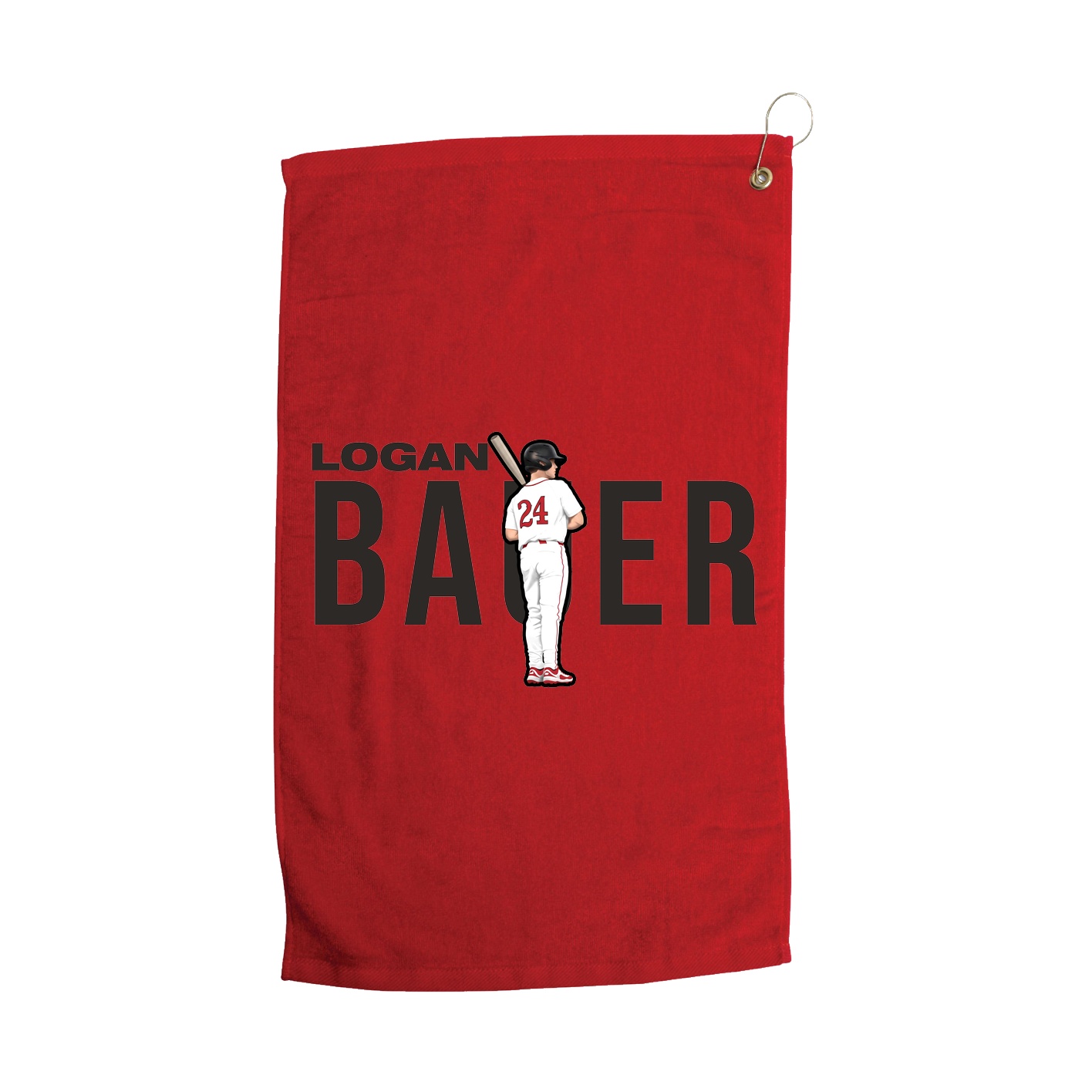 Golf Towel — Player Name in Red