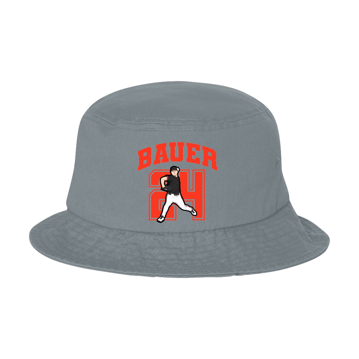 Bucket Cap — Number in Grey