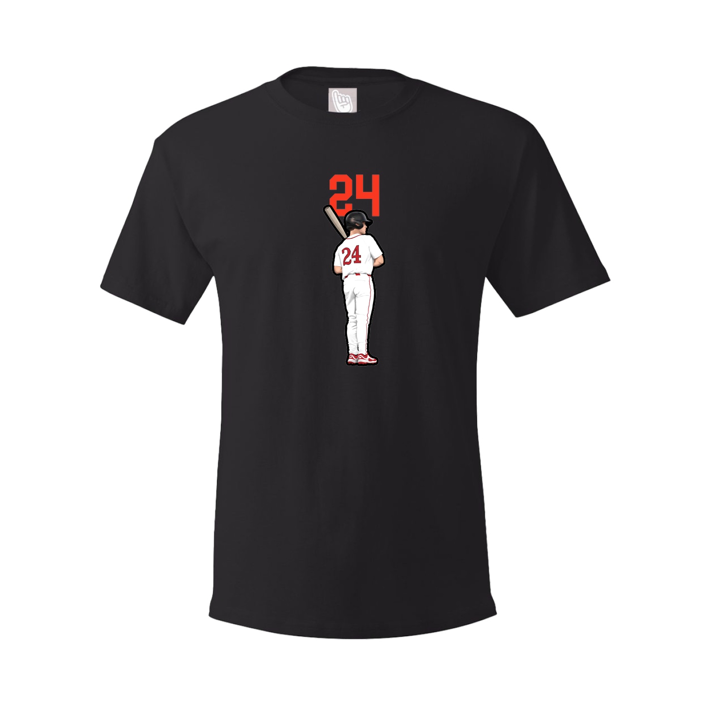 Youth Tee — Number Top in Black