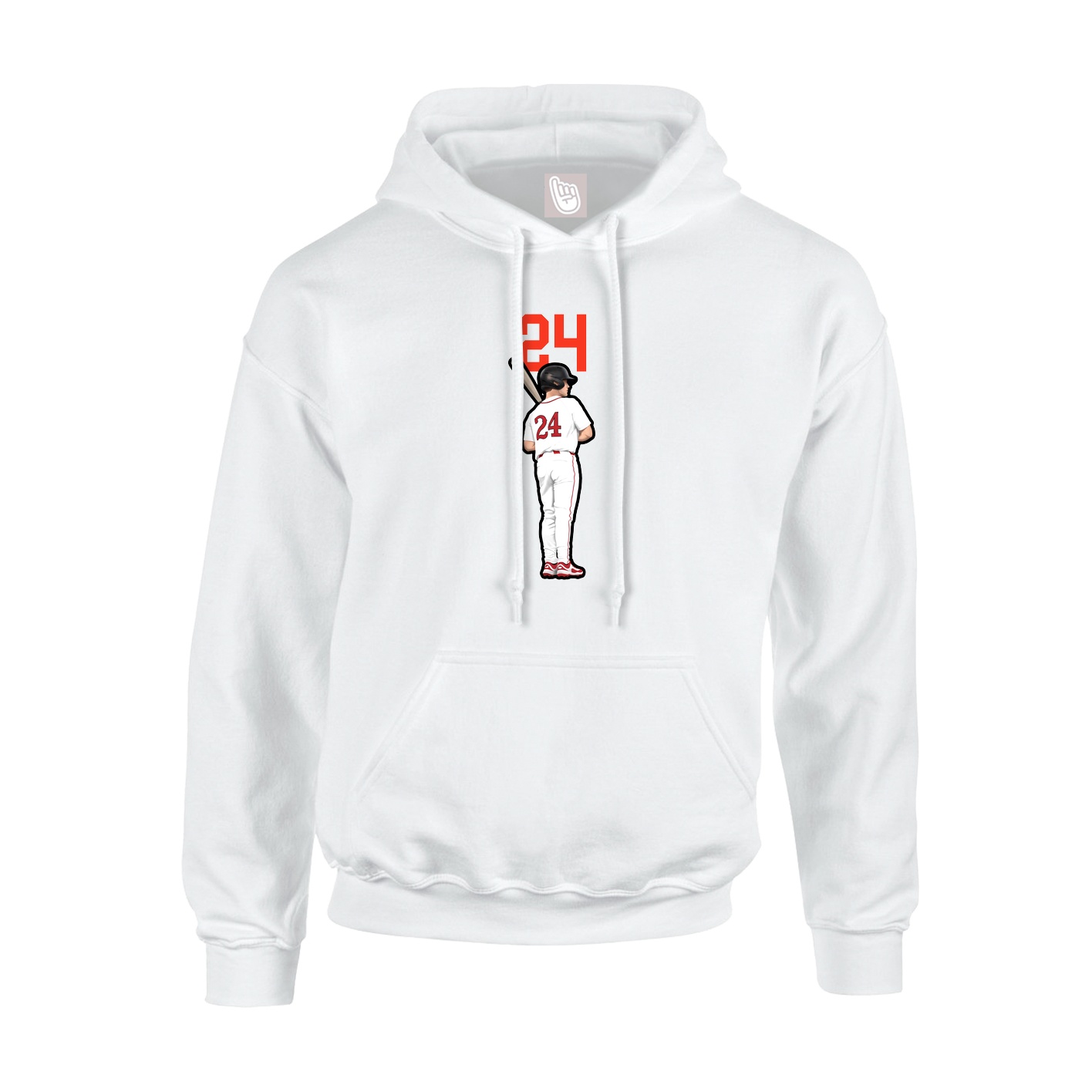 Hoodie — Number Top in White
