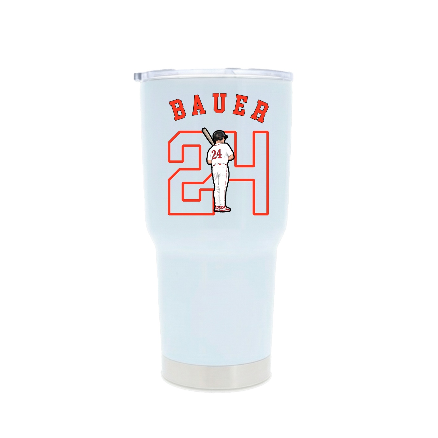 30oz Stainless Steel Tumbler — Shirsey Arch in White