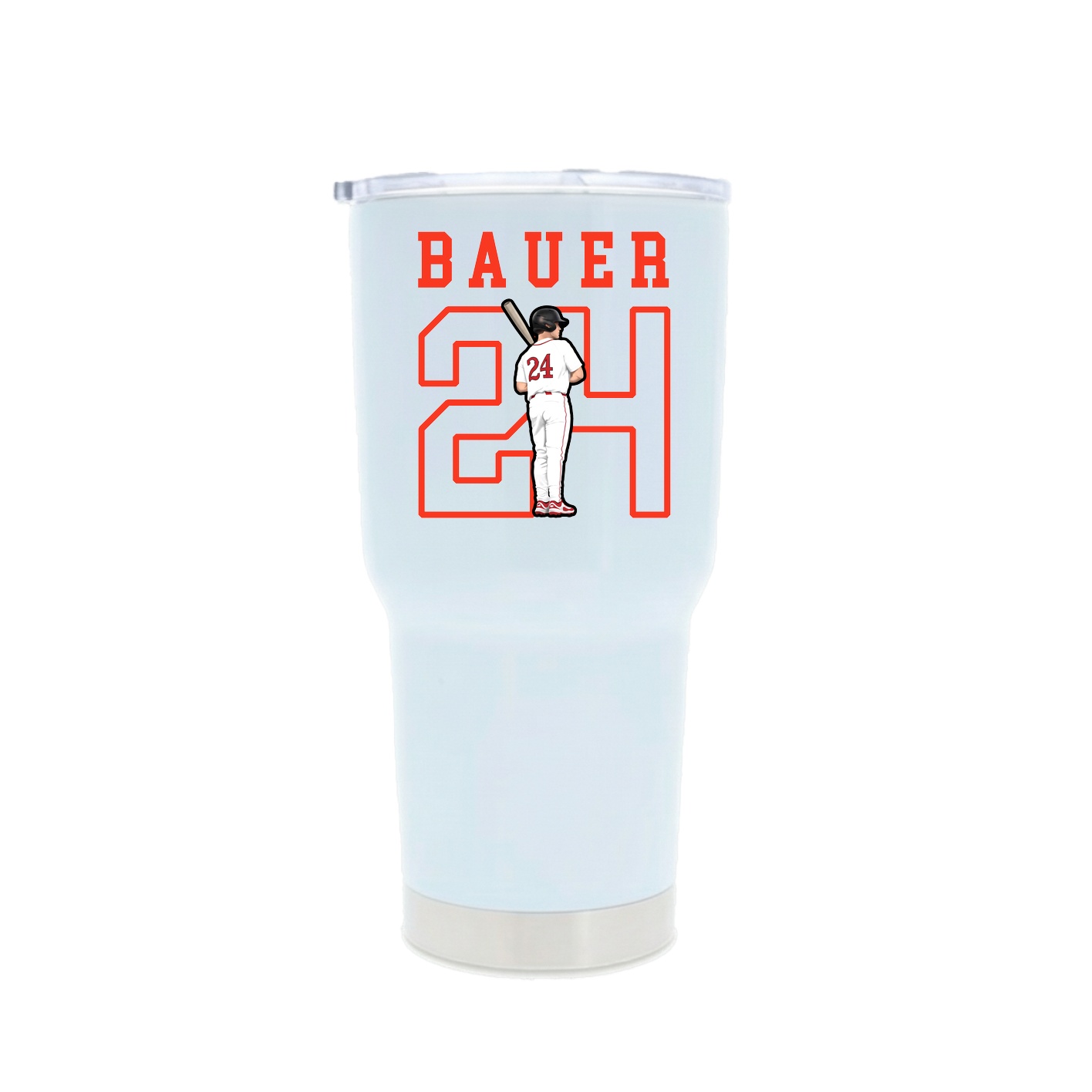 30oz Stainless Steel Tumbler — Shirsey in White