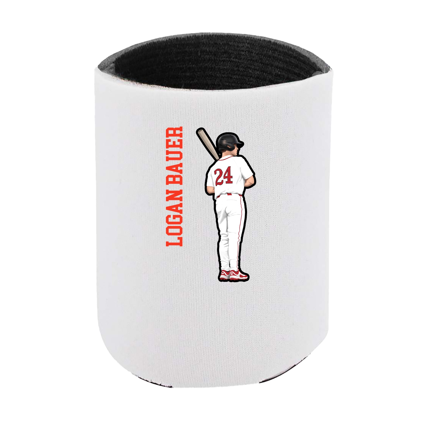Can Holder — Name Vertical in White