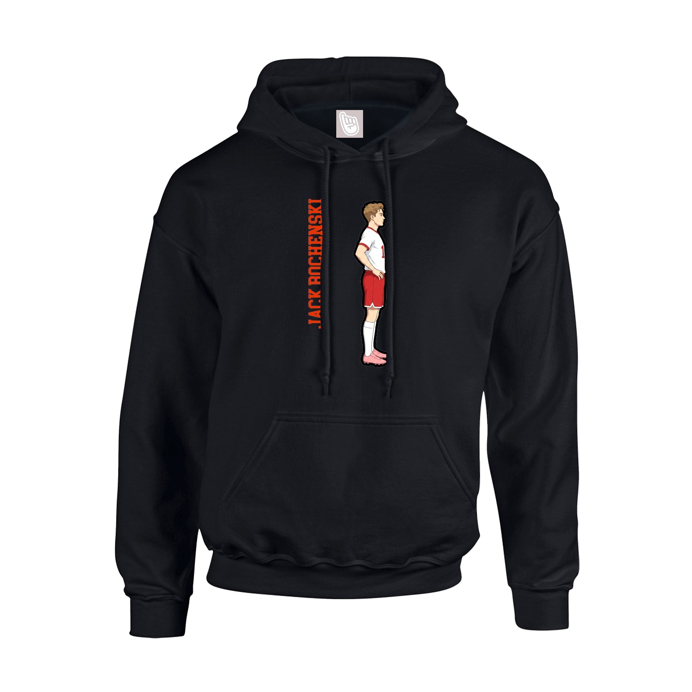 Youth Hoodie — Name Vertical in Black