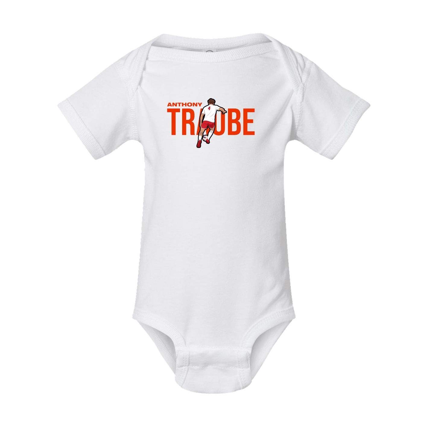 Baby Onesie — Player Name in White